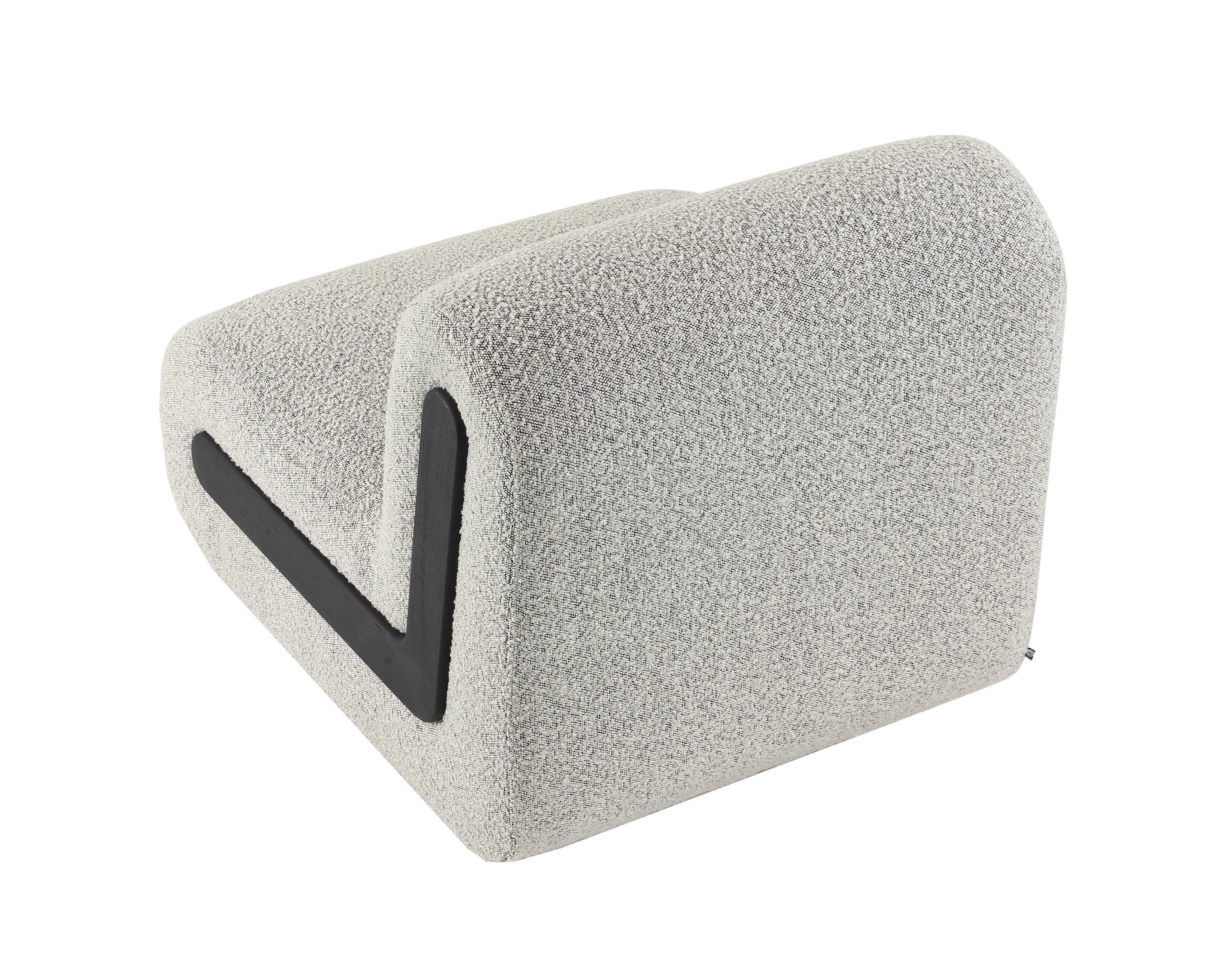Bola Armchair - Whisk Grey Boucle & Black