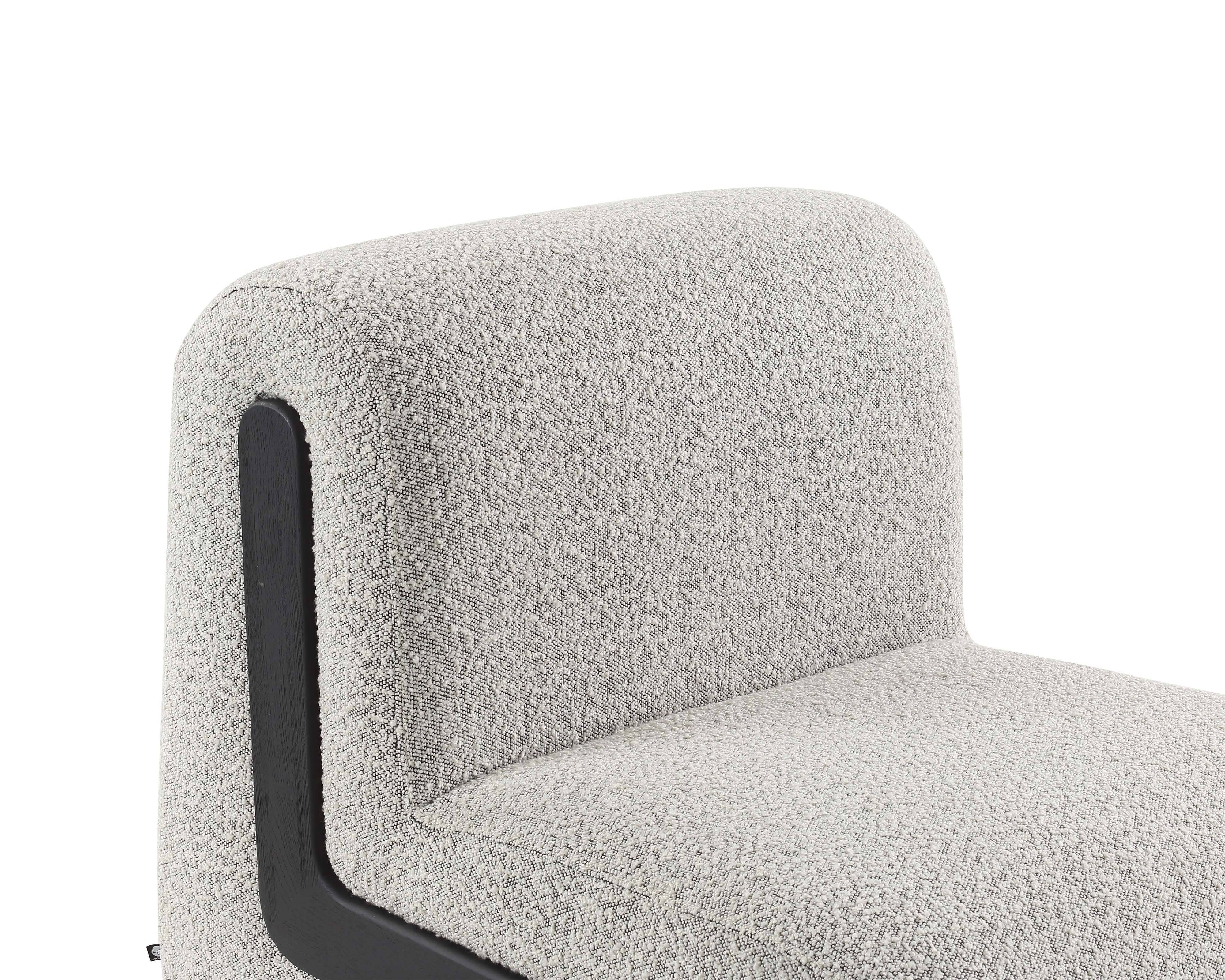 Bola Armchair - Whisk Grey Boucle & Black