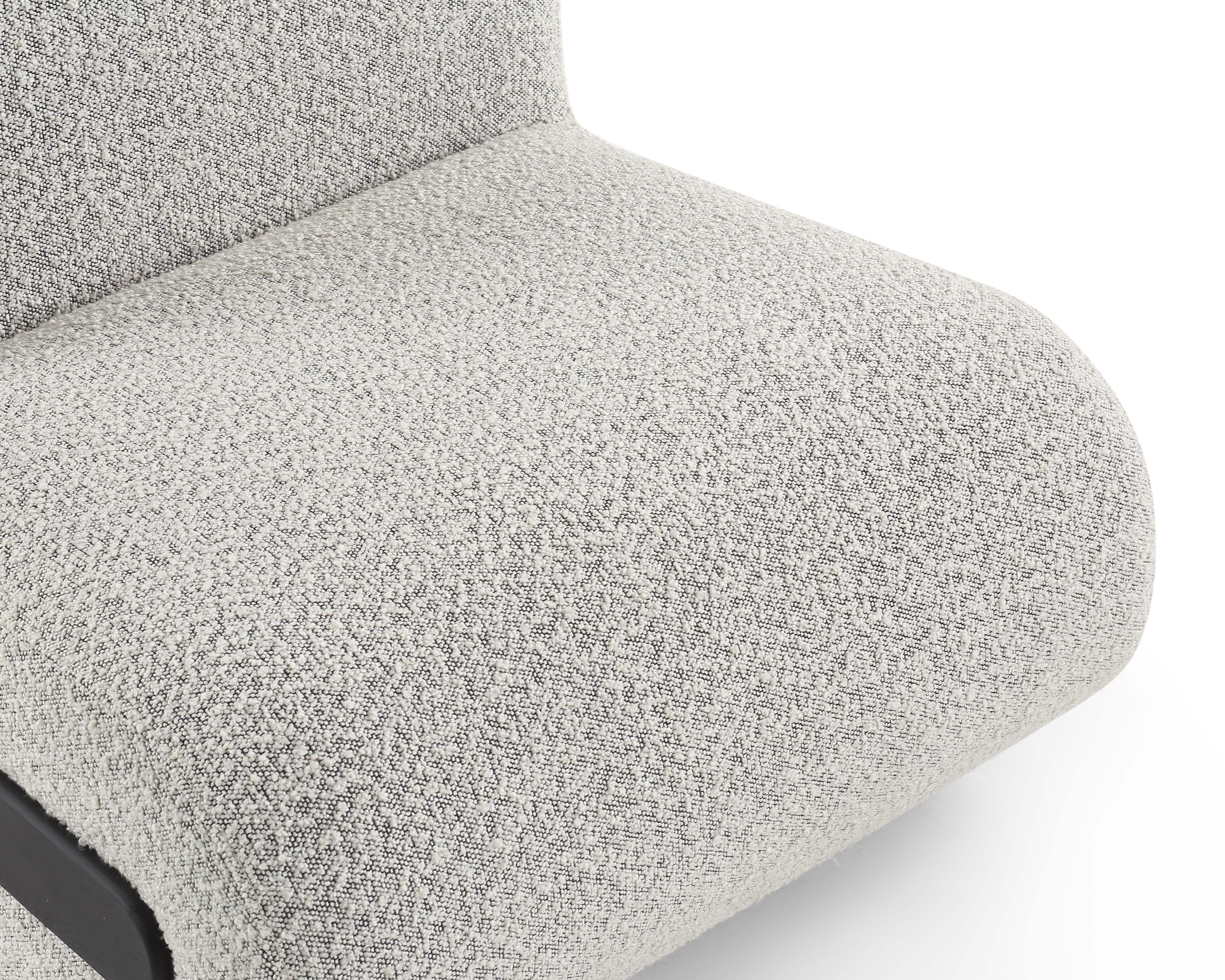 Bola Armchair - Whisk Grey Boucle & Black