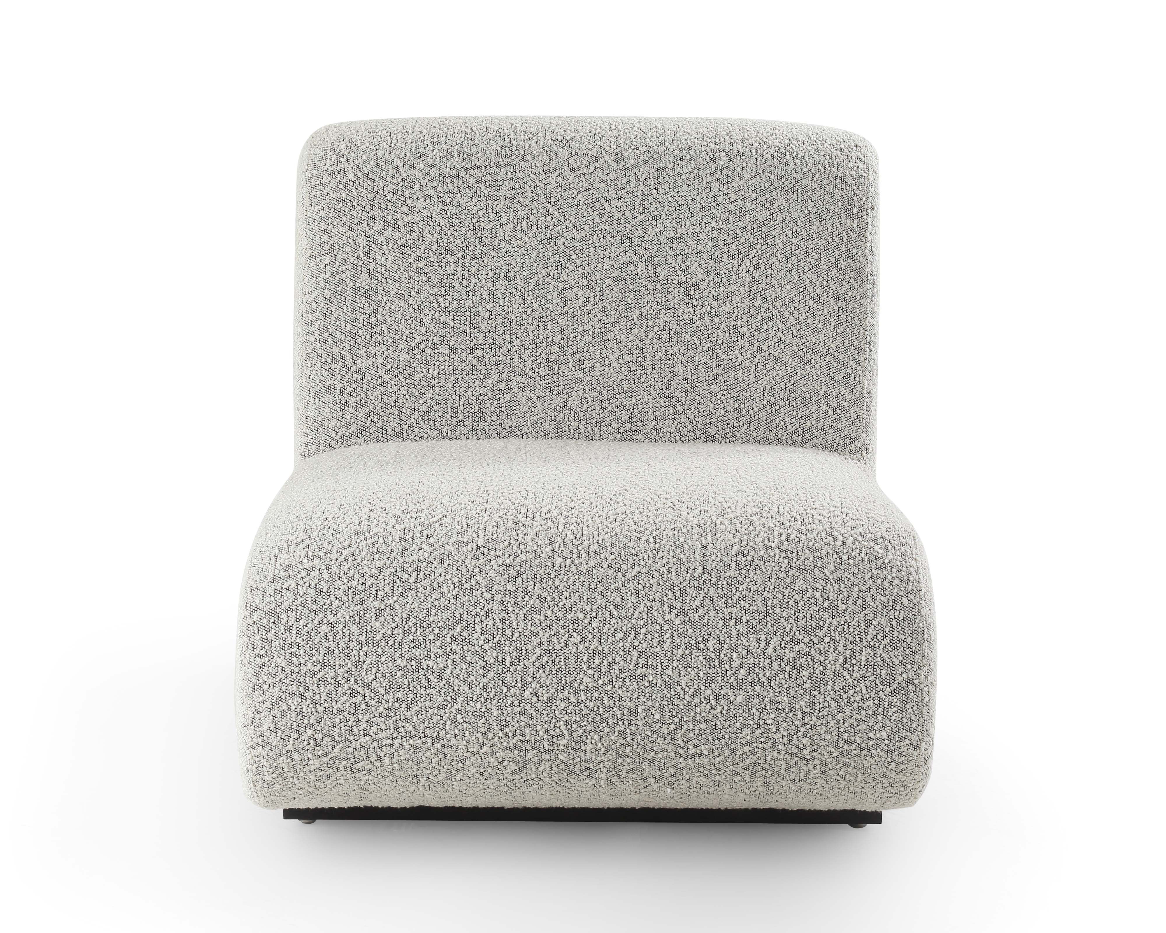 Bola Armchair - Whisk Grey Boucle & Black