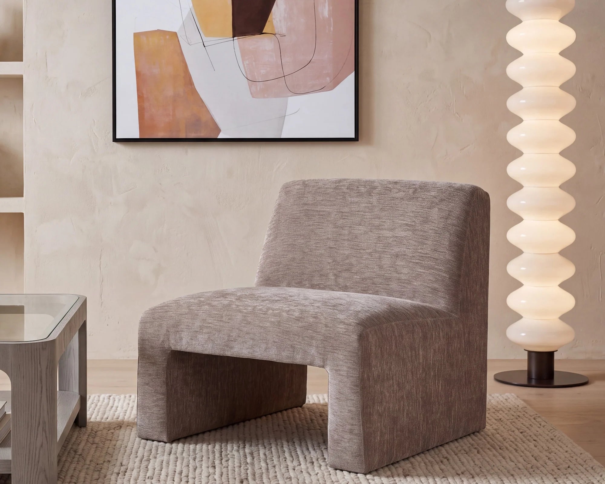 Arnot Sysley Earth Chenille Armchair