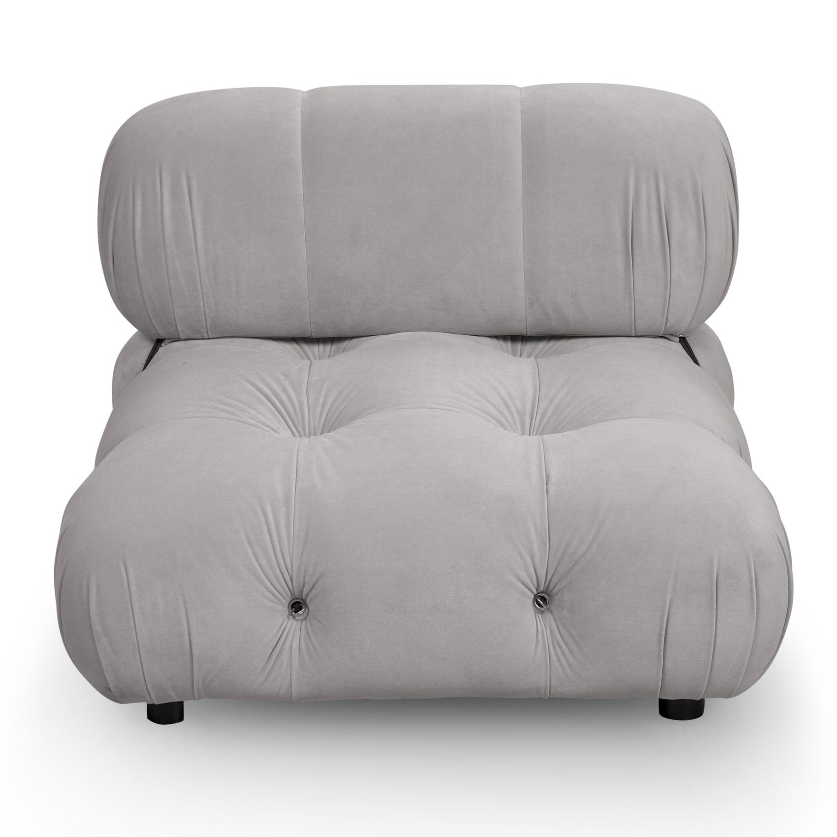 Combo Limestone Grey Velvet Armchair