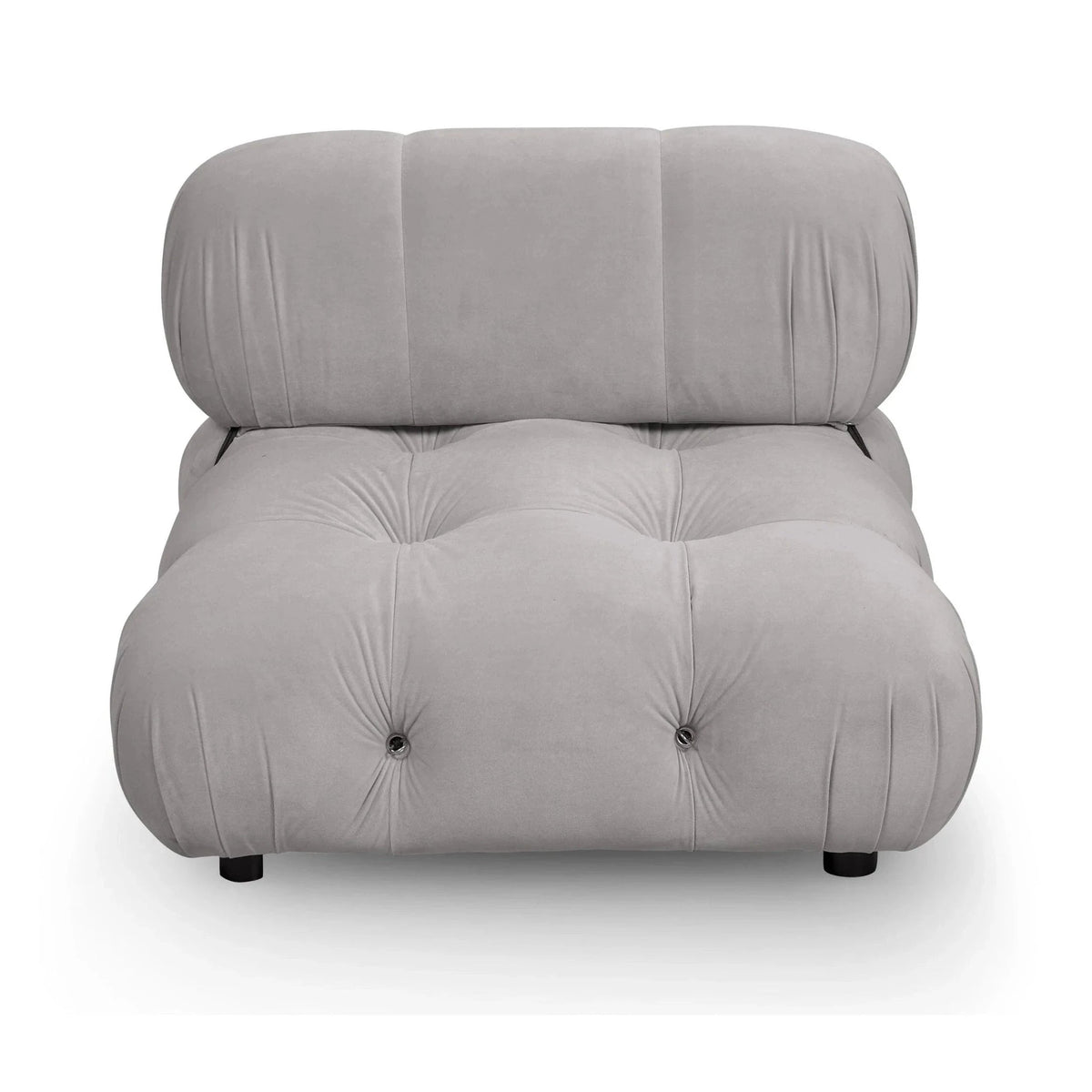 Combo Limestone Grey Velvet Armchair