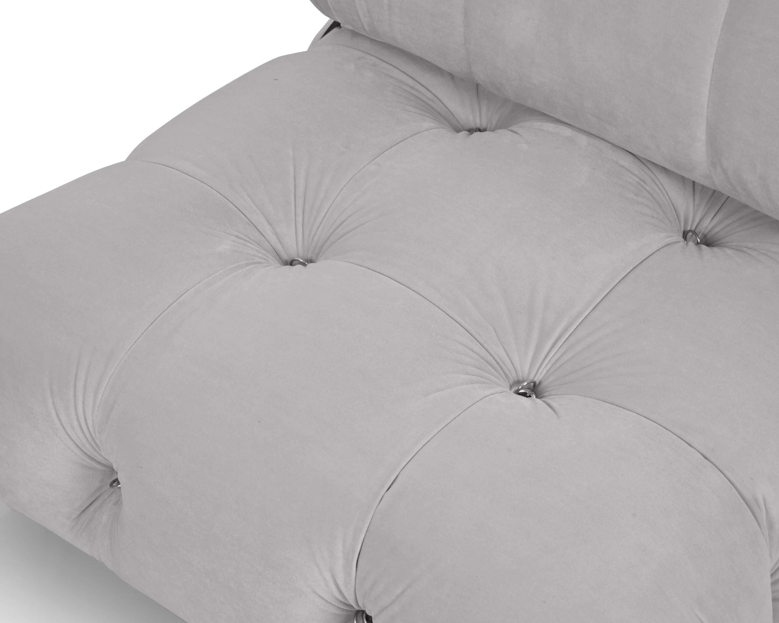 Combo Limestone Grey Velvet Armchair