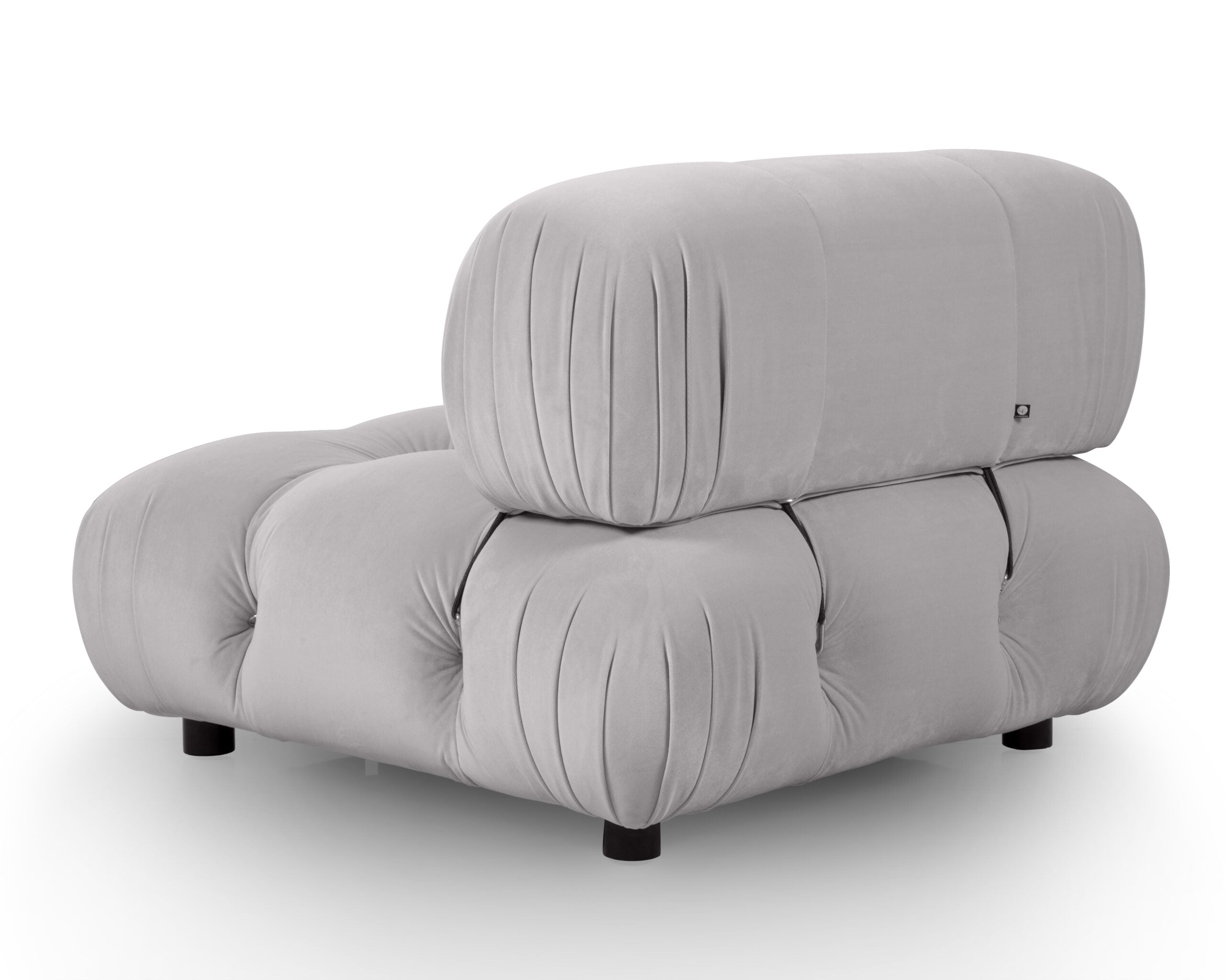 Combo Armchair - Limestone Grey Velvet