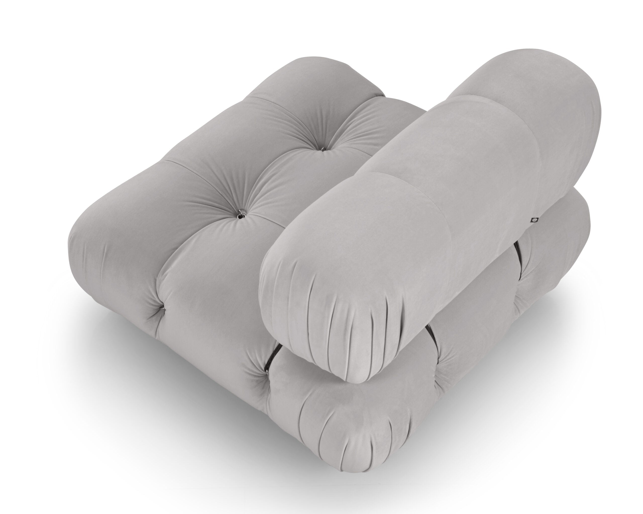Combo Armchair - Limestone Grey Velvet