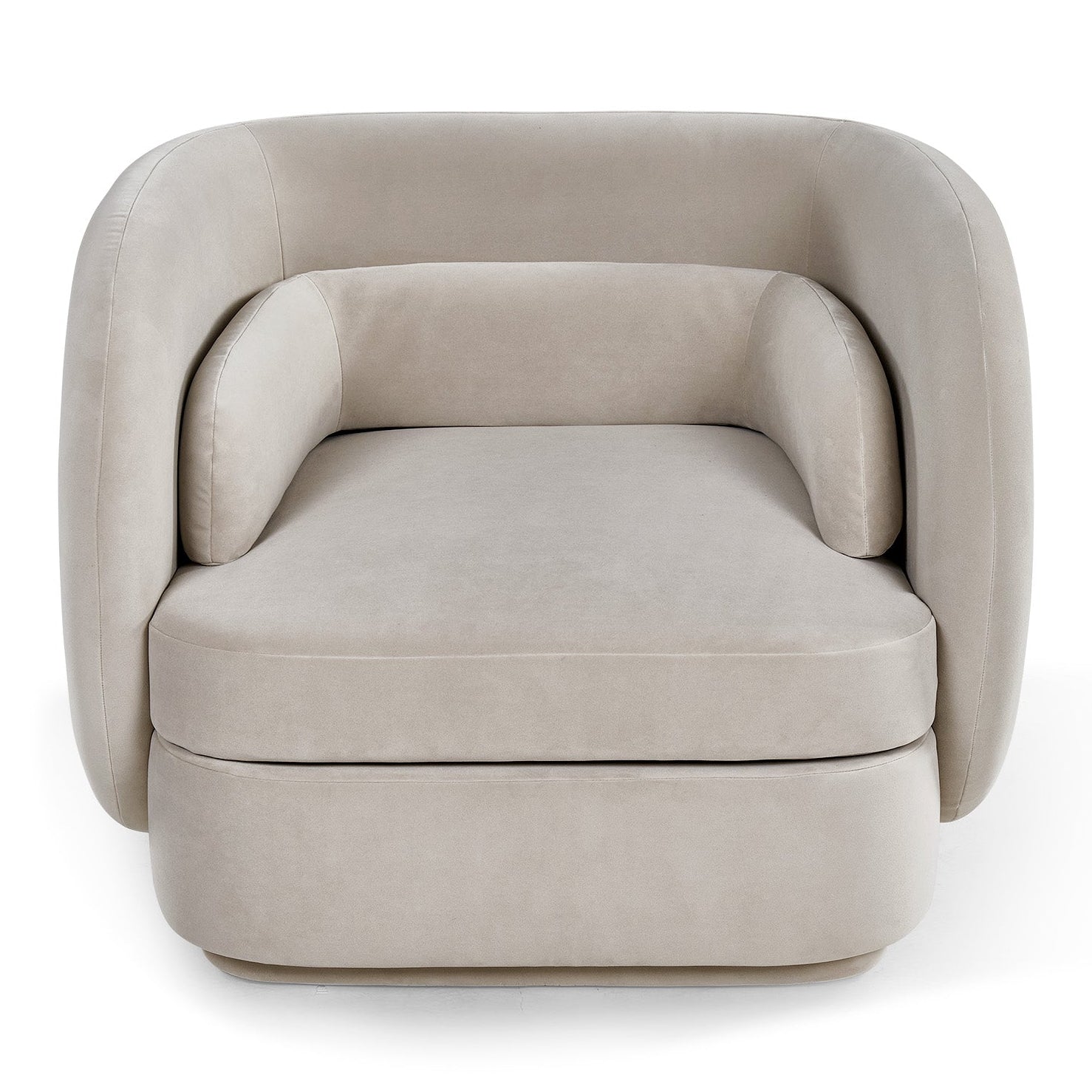 Chantal Kaster II Pebble Velvet Armchair
