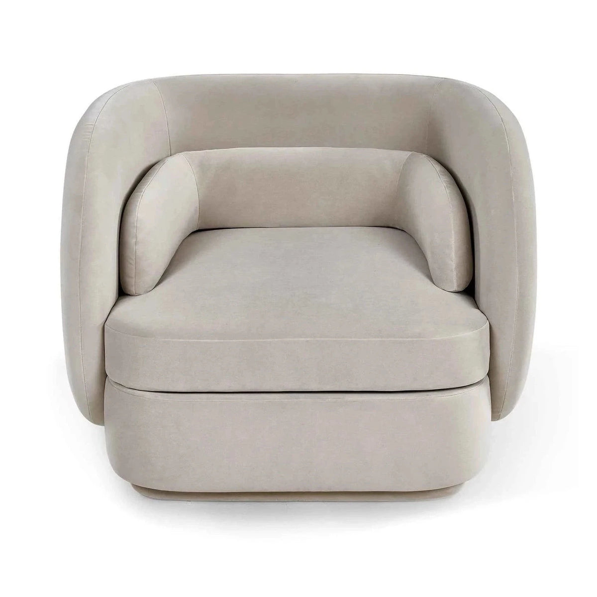 Chantal Kaster II Pebble Velvet Armchair