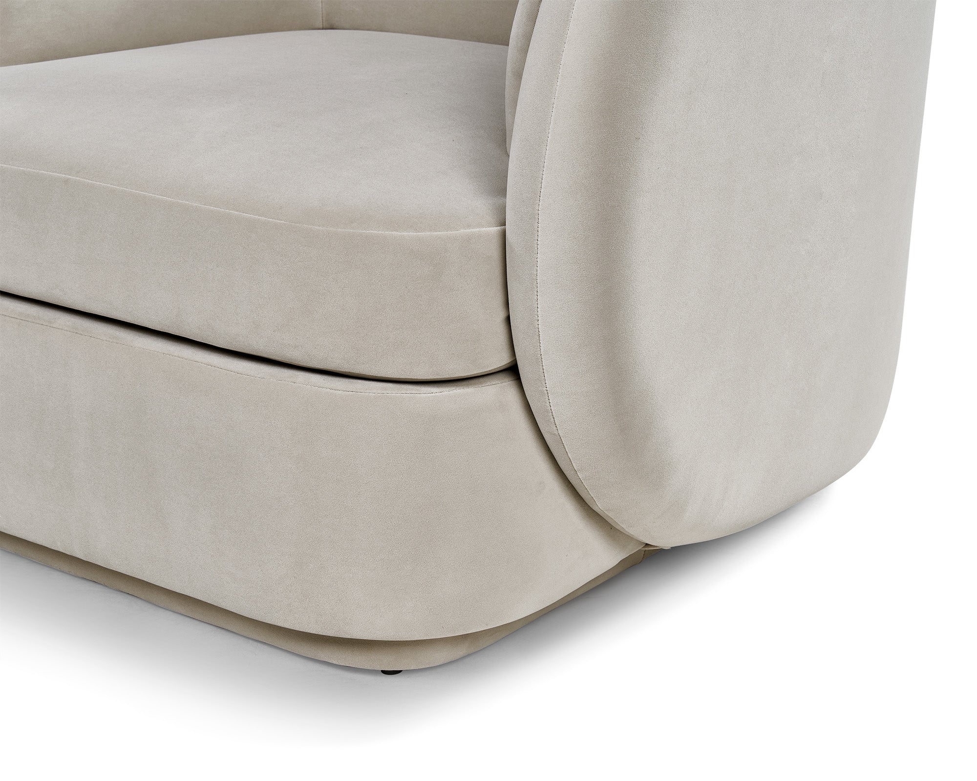Chantal Armchair - Kaster II Pebble Velvet