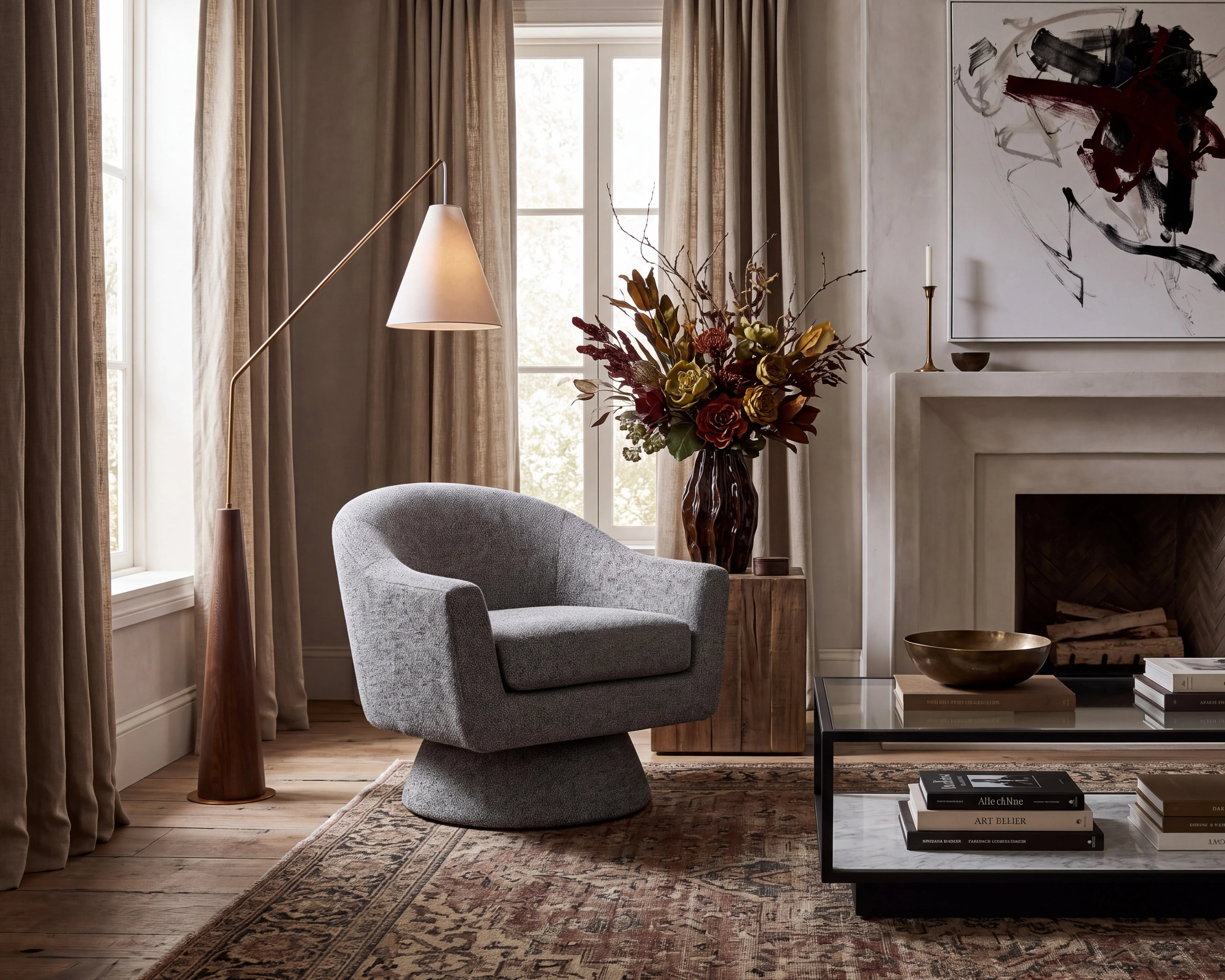 Elma Talbot Freckle Linen Look Armchair