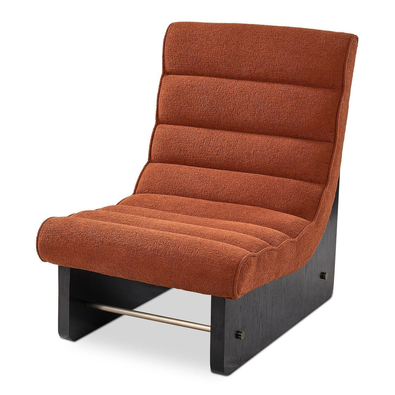 Franklin Lander Rust Chenille Armchair