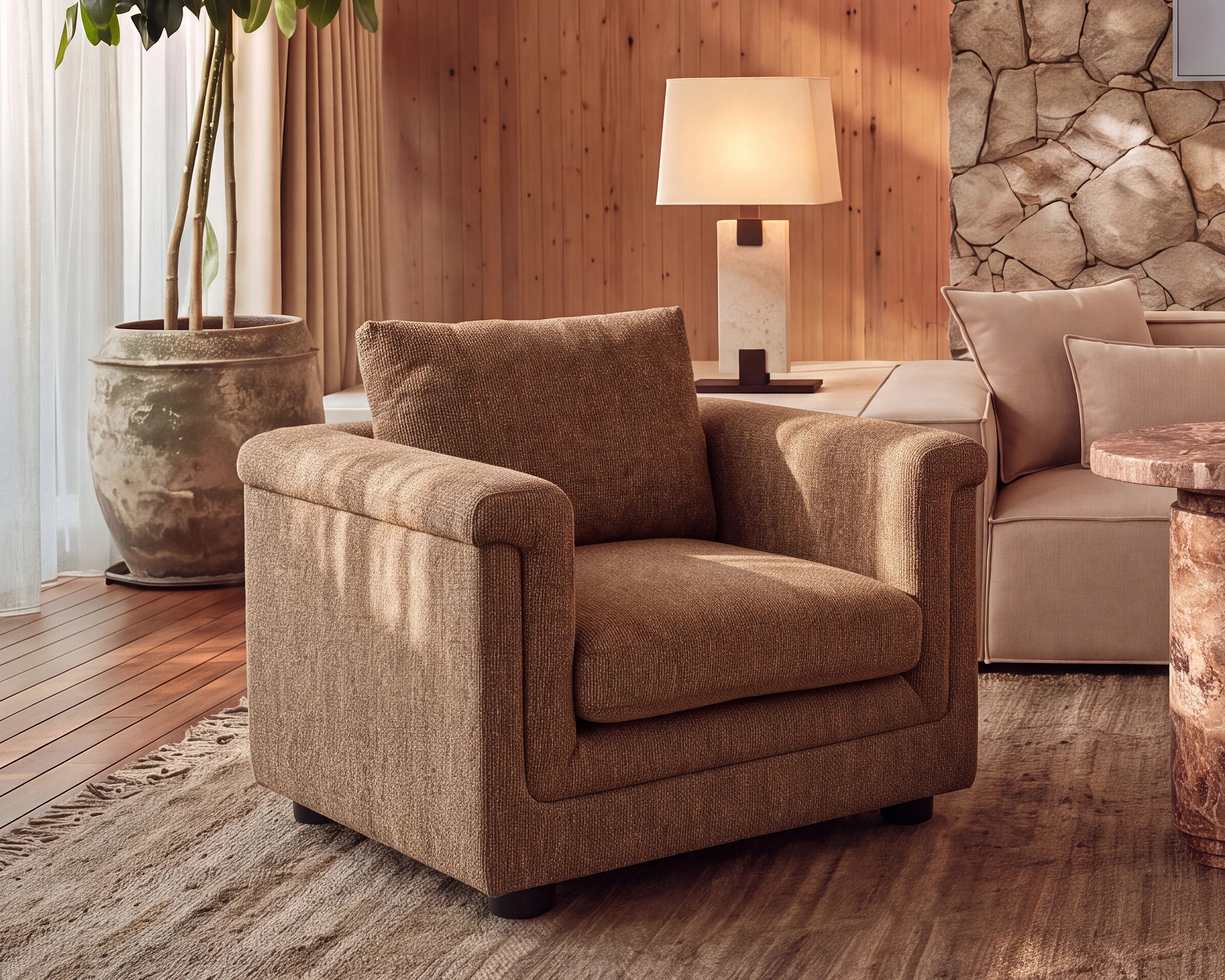 Delta Bari Amber Chenille Armchair