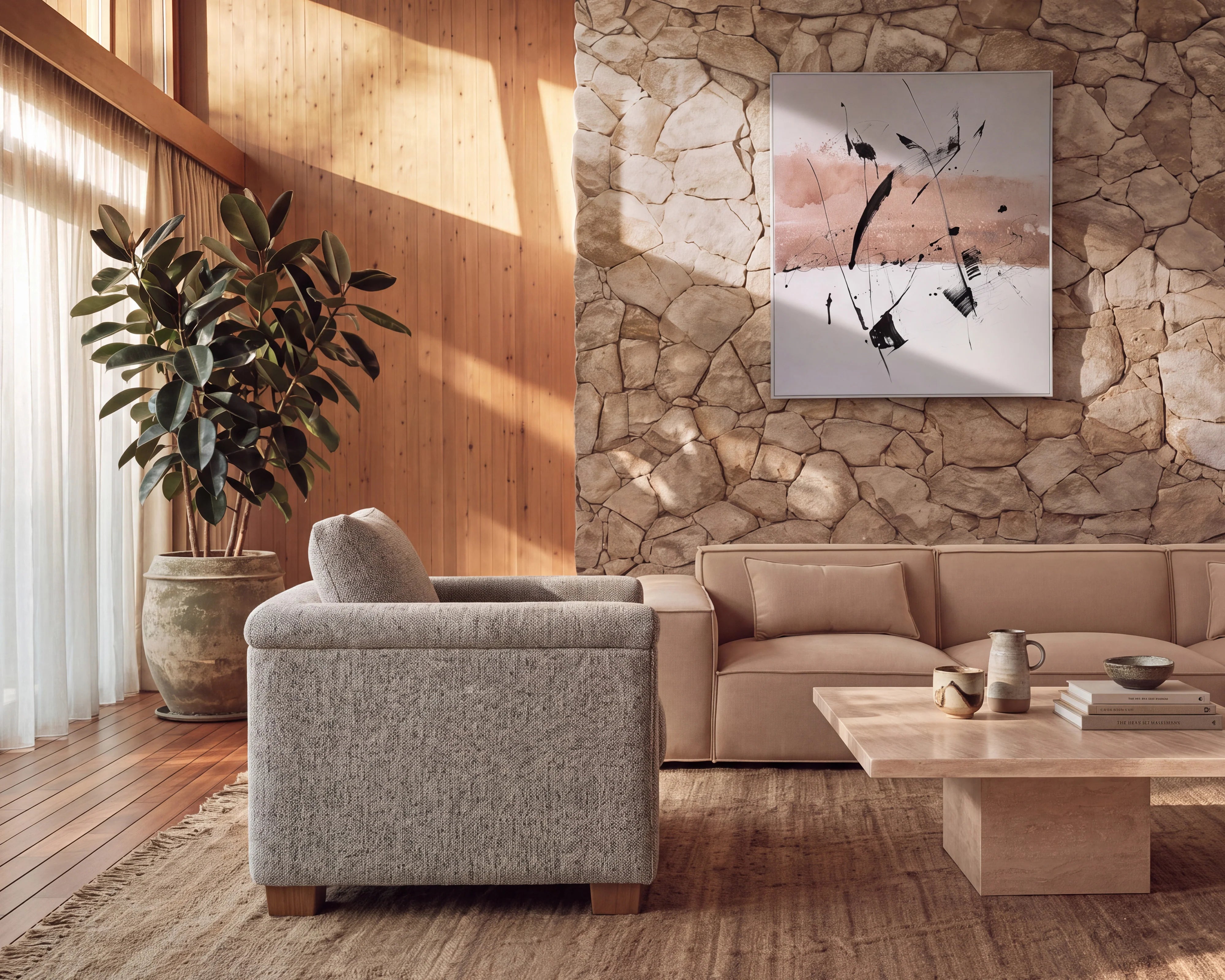 Delta Colmer Silver Grain Linen Look Armchair