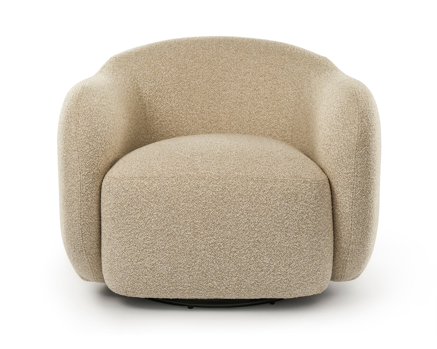 Elba Capella Sand Chenille Swivel Armchair