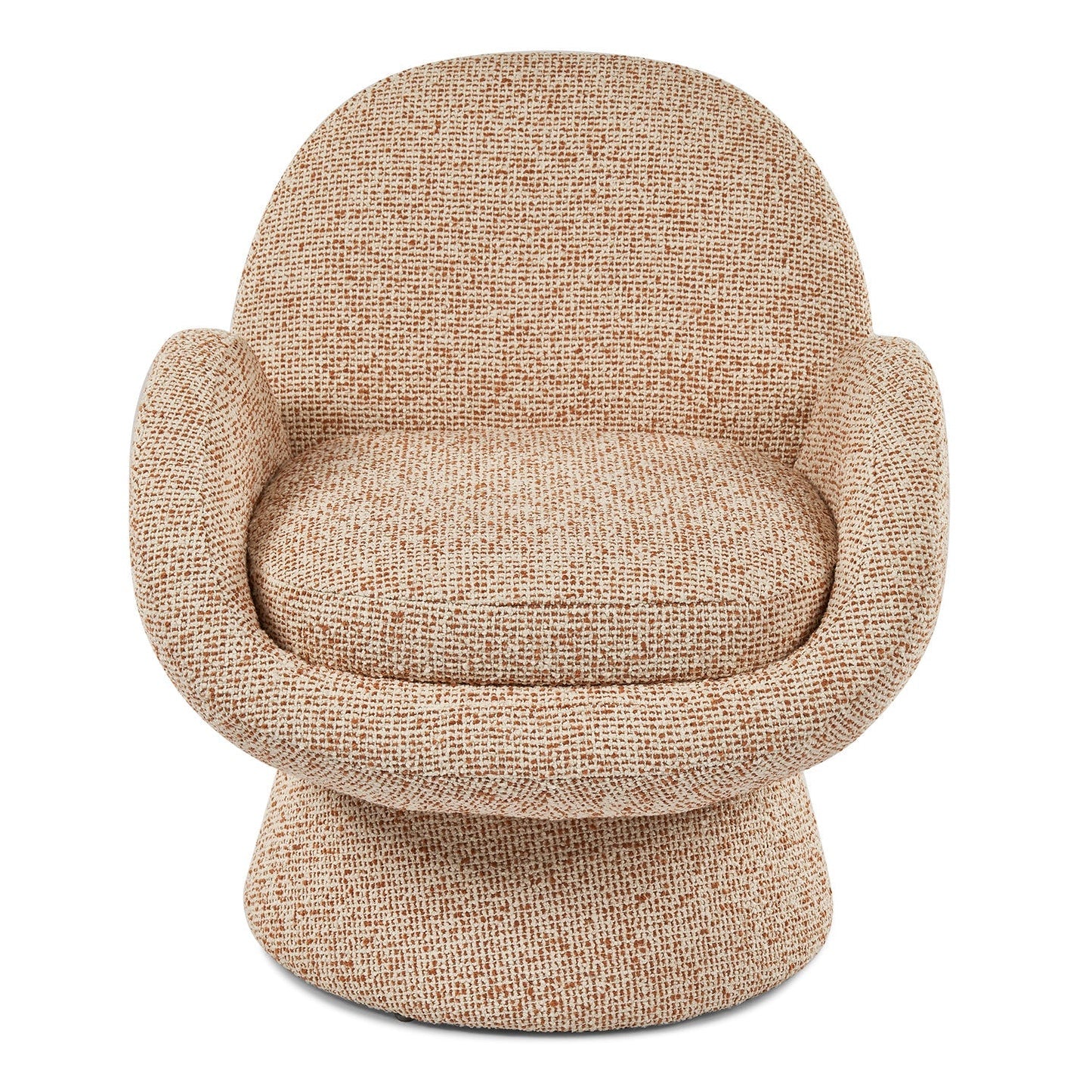 Arles Dexter Sparkle Citrus Linen Look Swivel Armchair