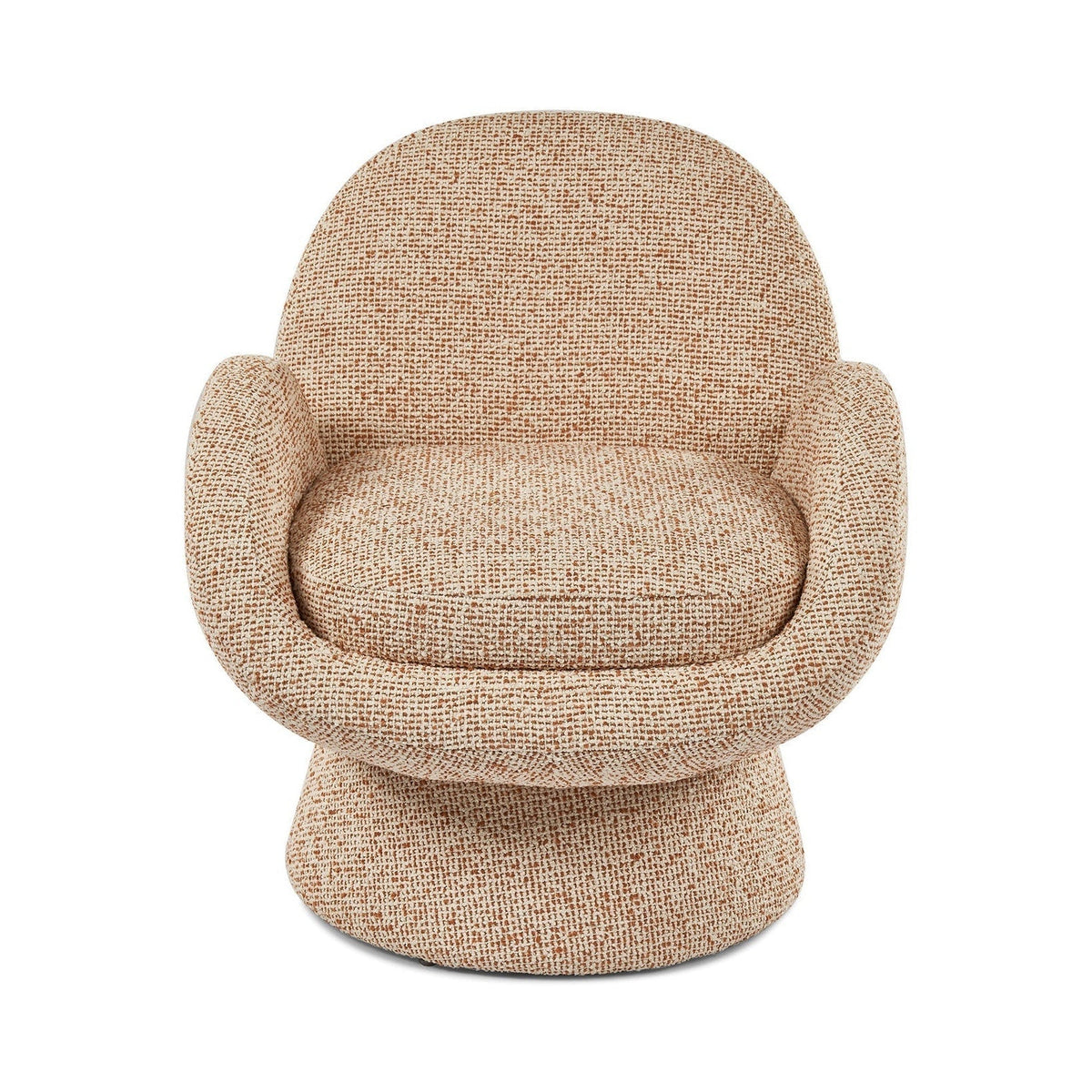 Arles Dexter Sparkle Citrus Linen Look Swivel Armchair