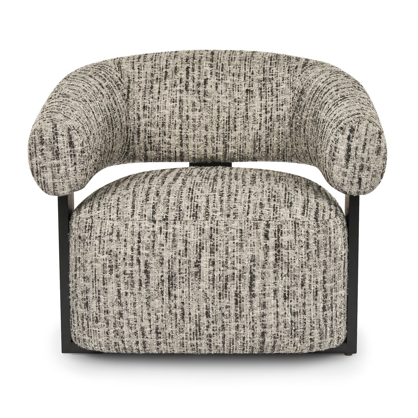 Botega Letto Grey Linen Look & Ash Wood Armchair