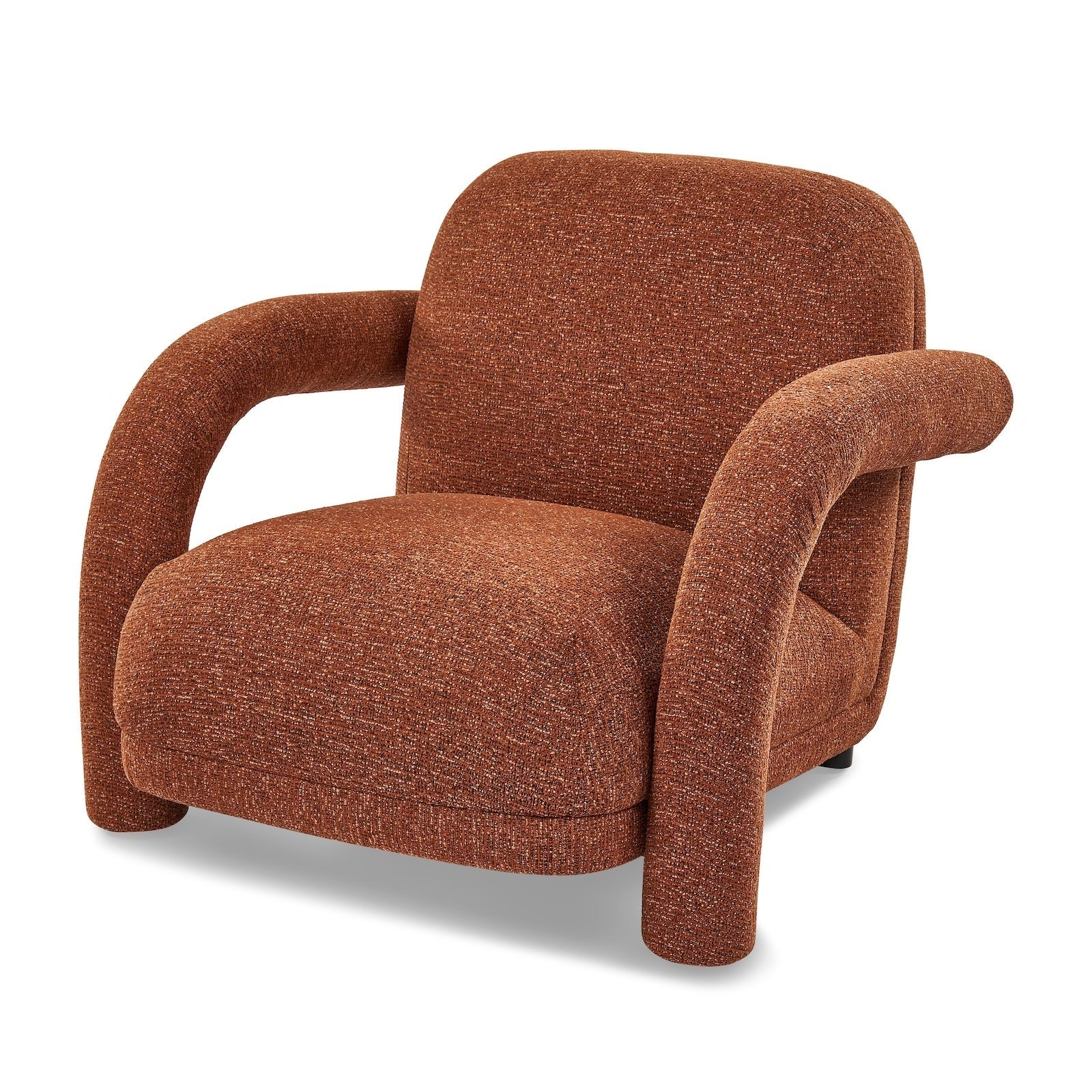 Orsay Bari Chestnut Red Chenille Armchair