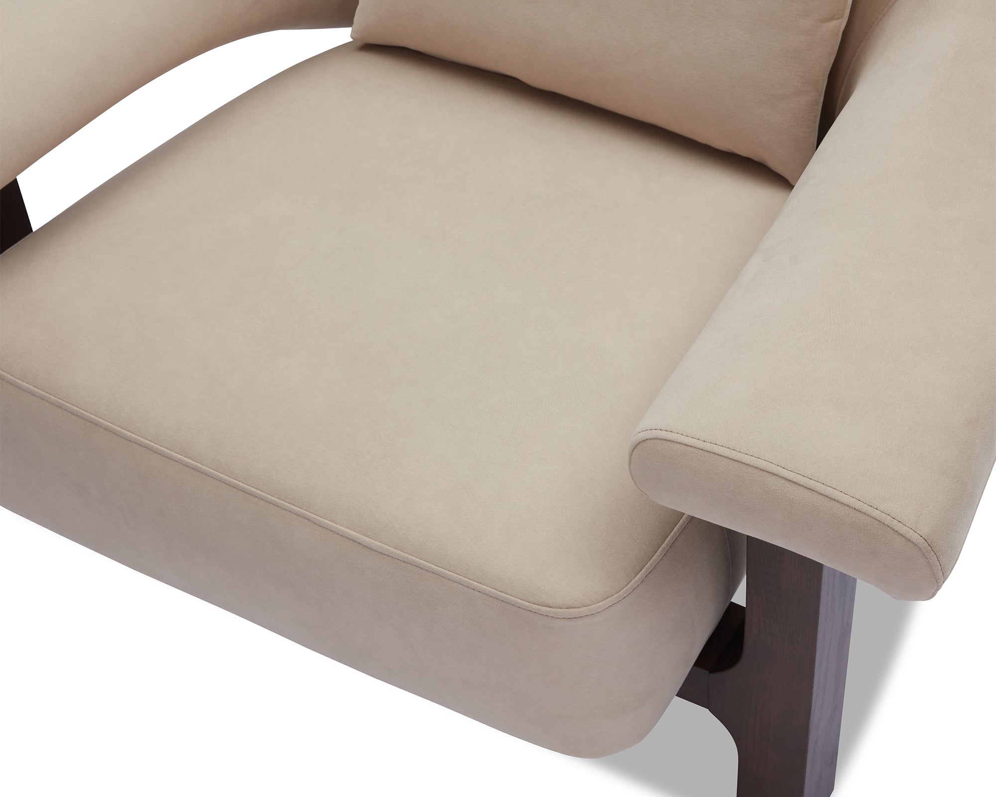 Riviera Armchair - Hopper Desert - Dark Brown Solid Wood