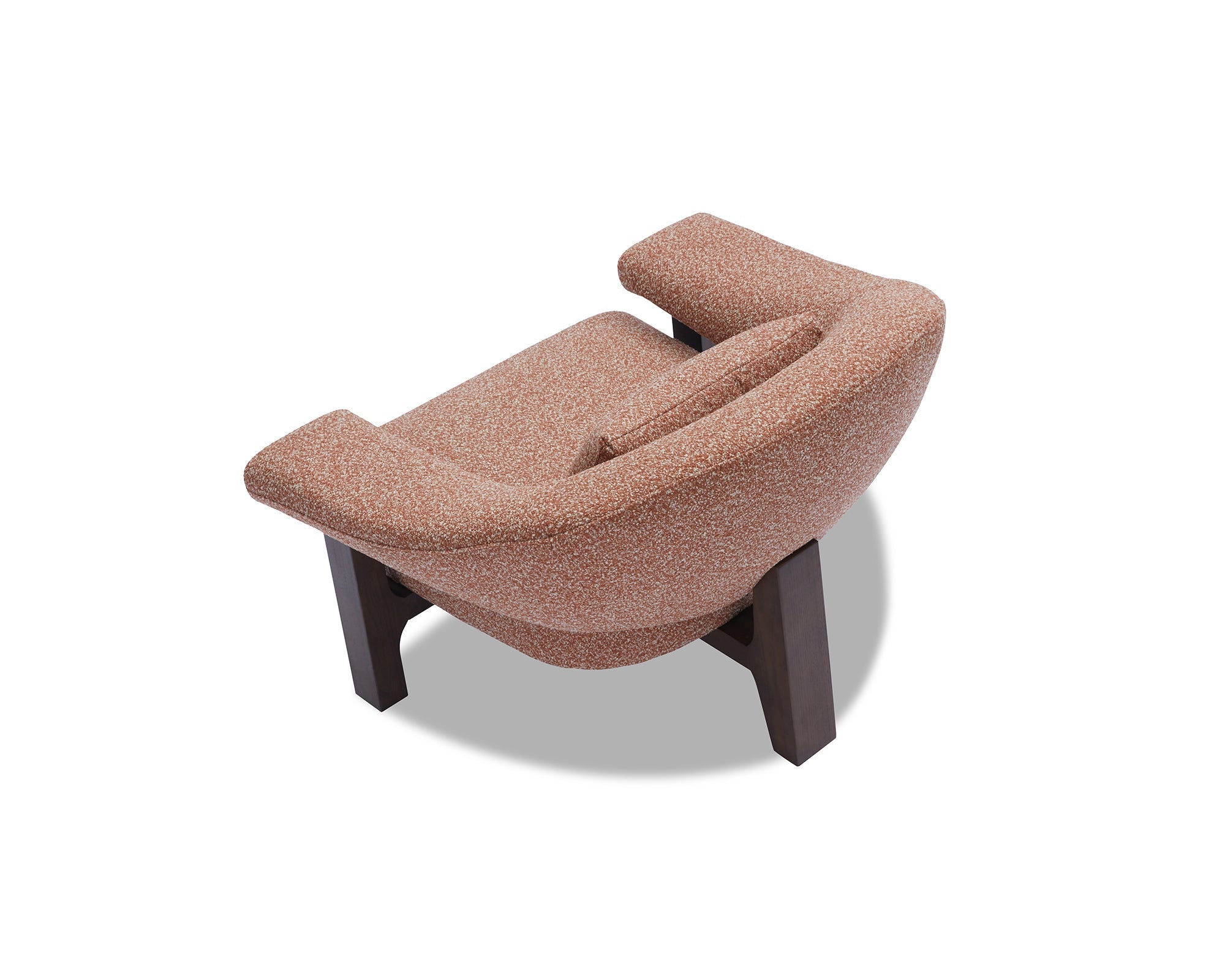 Riviera Armchair - Capella Clay - Dark Brown Solid Wood