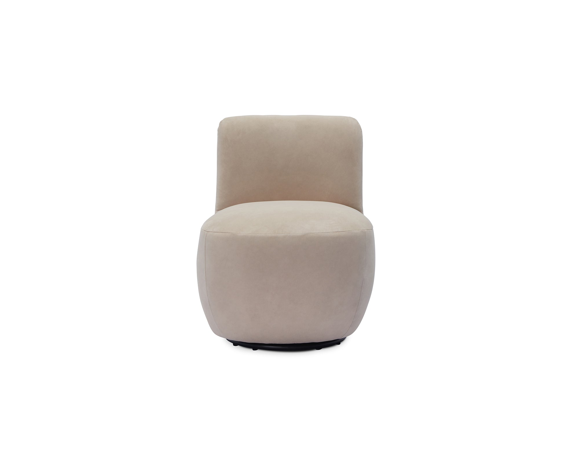 Hopper Swivel Armchair - Hopper Desert - Matt Black Metal