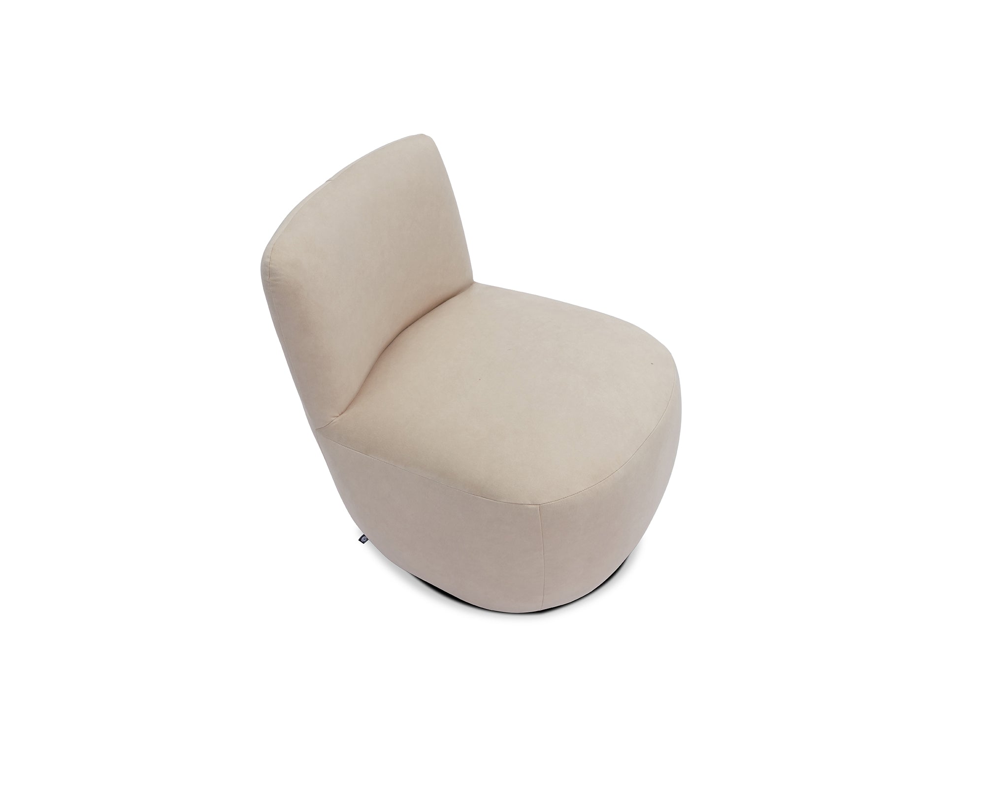 Hopper Swivel Armchair - Hopper Desert - Matt Black Metal