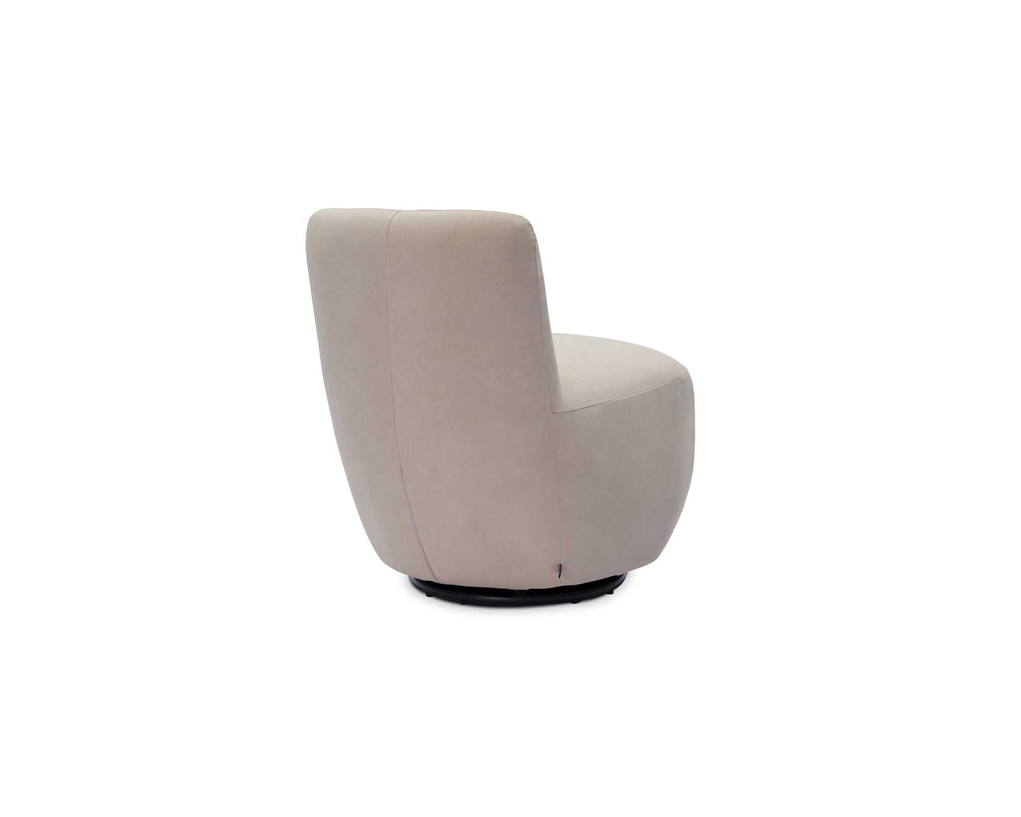 Hopper Swivel Armchair - Hopper Desert - Matt Black Metal