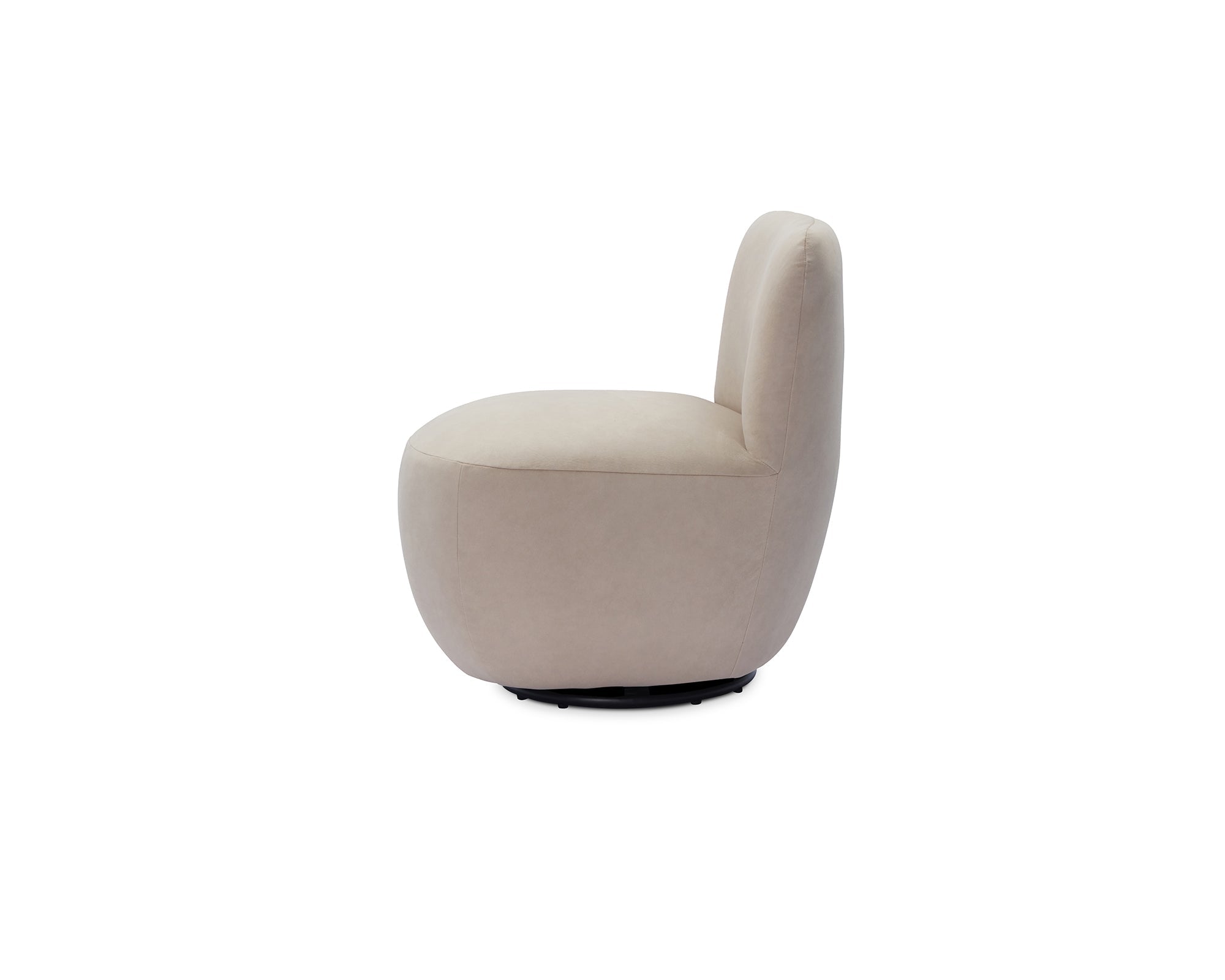 Hopper Swivel Armchair - Hopper Desert - Matt Black Metal