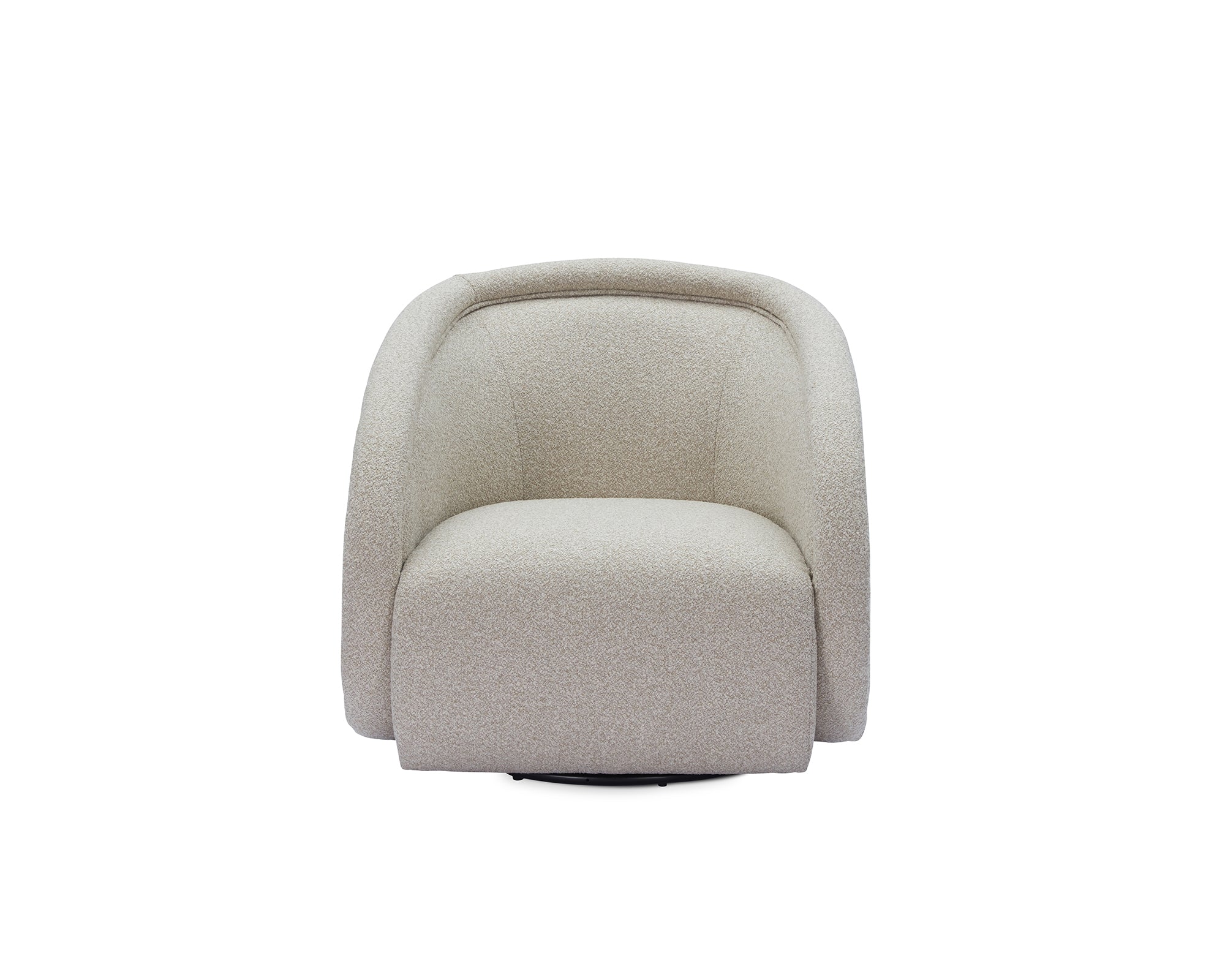 Alice Swivel Armchair - Capella Sand & Matt Black Metal