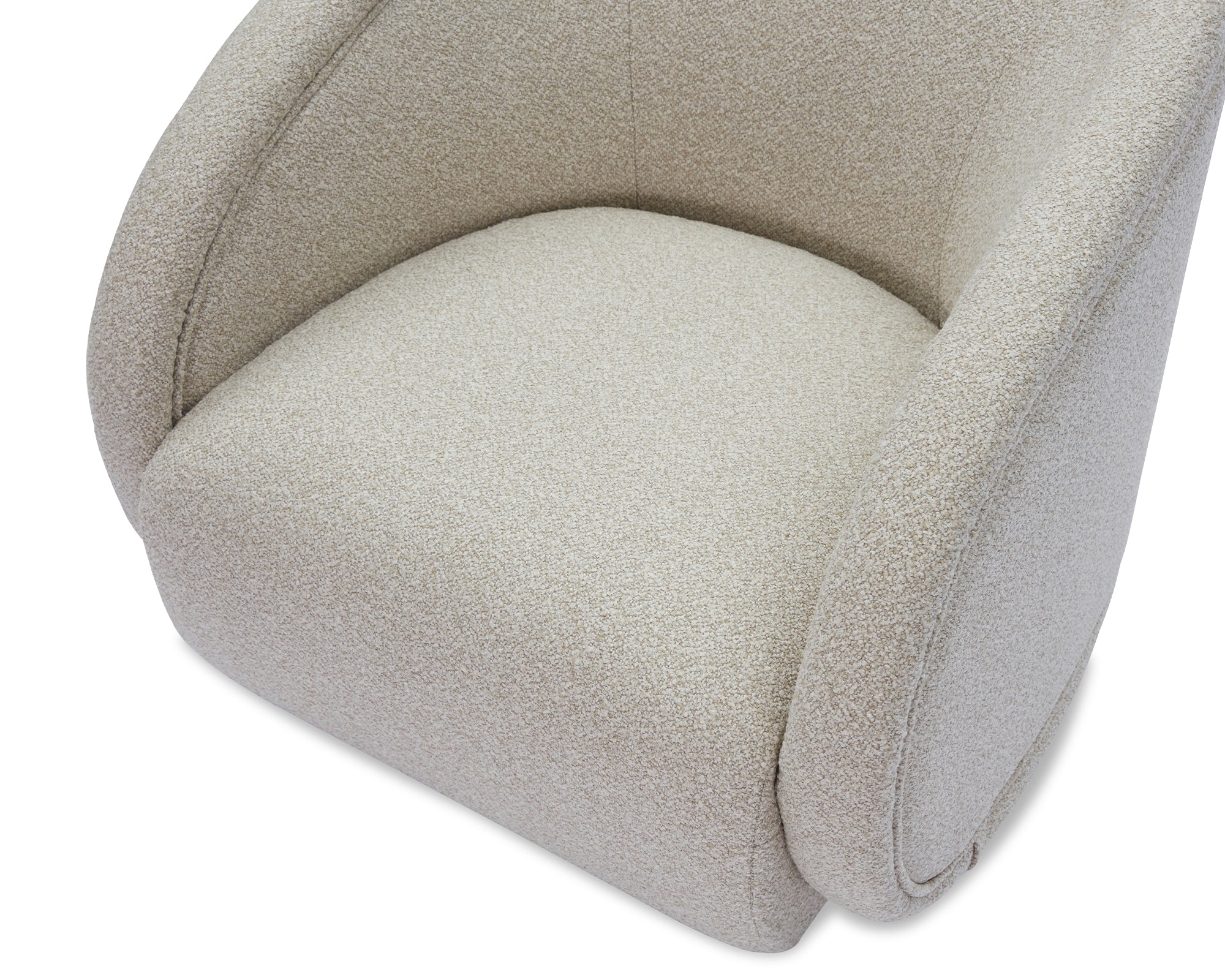 Alice Swivel Armchair - Capella Sand & Matt Black Metal