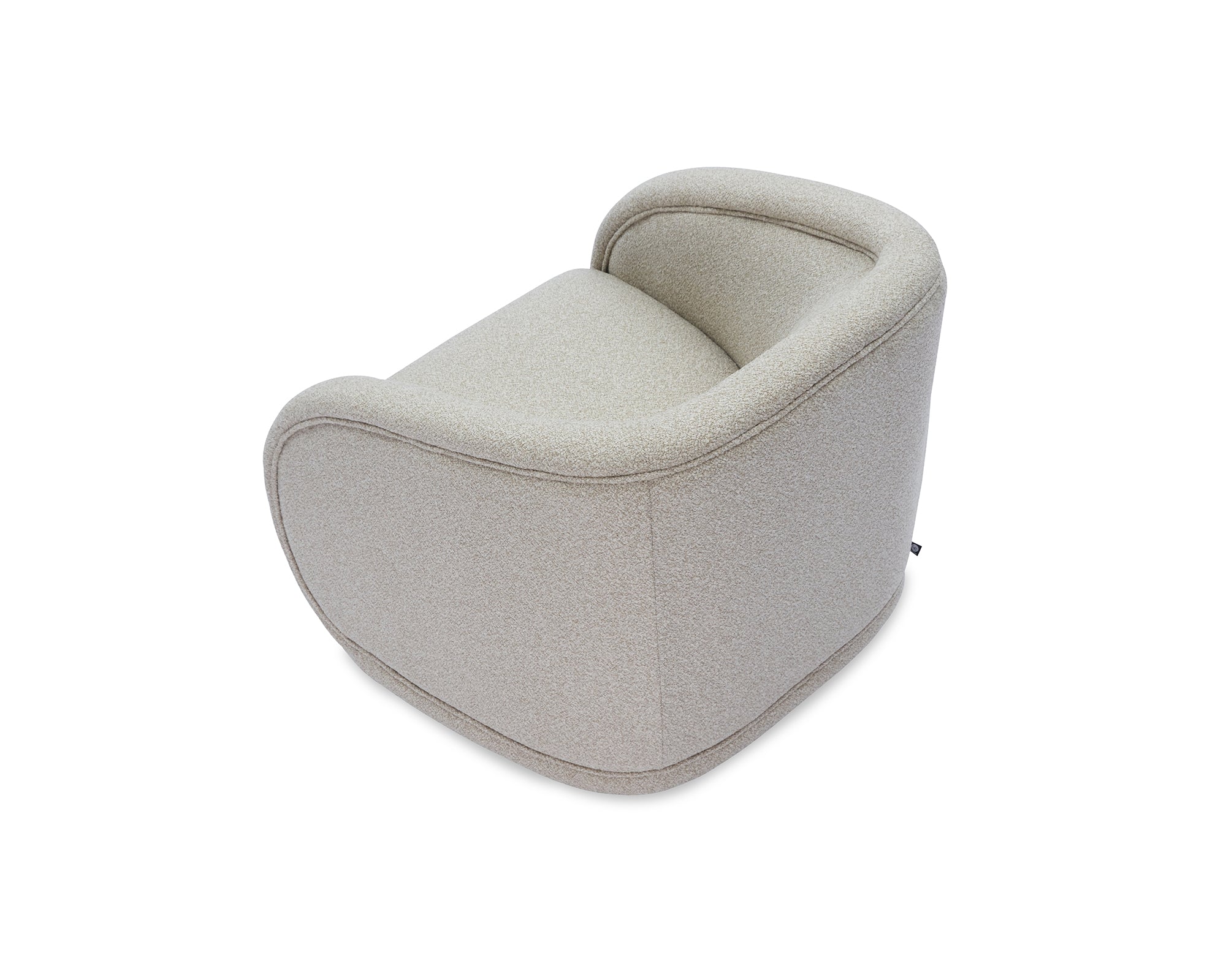 Alice Swivel Armchair - Capella Sand & Matt Black Metal