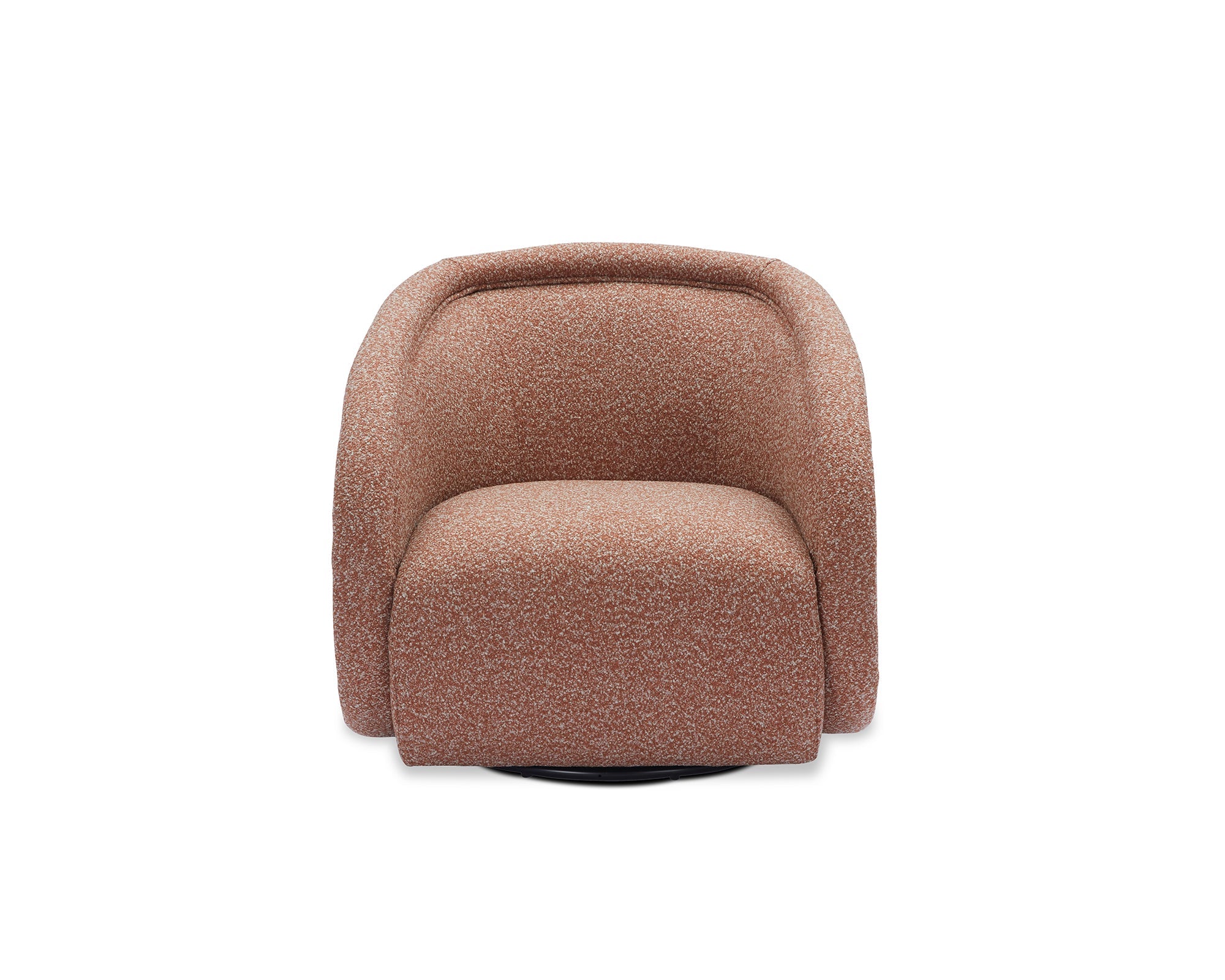 Alice Swivel Armchair - Capella Clay Boucle & Matt Black Metal