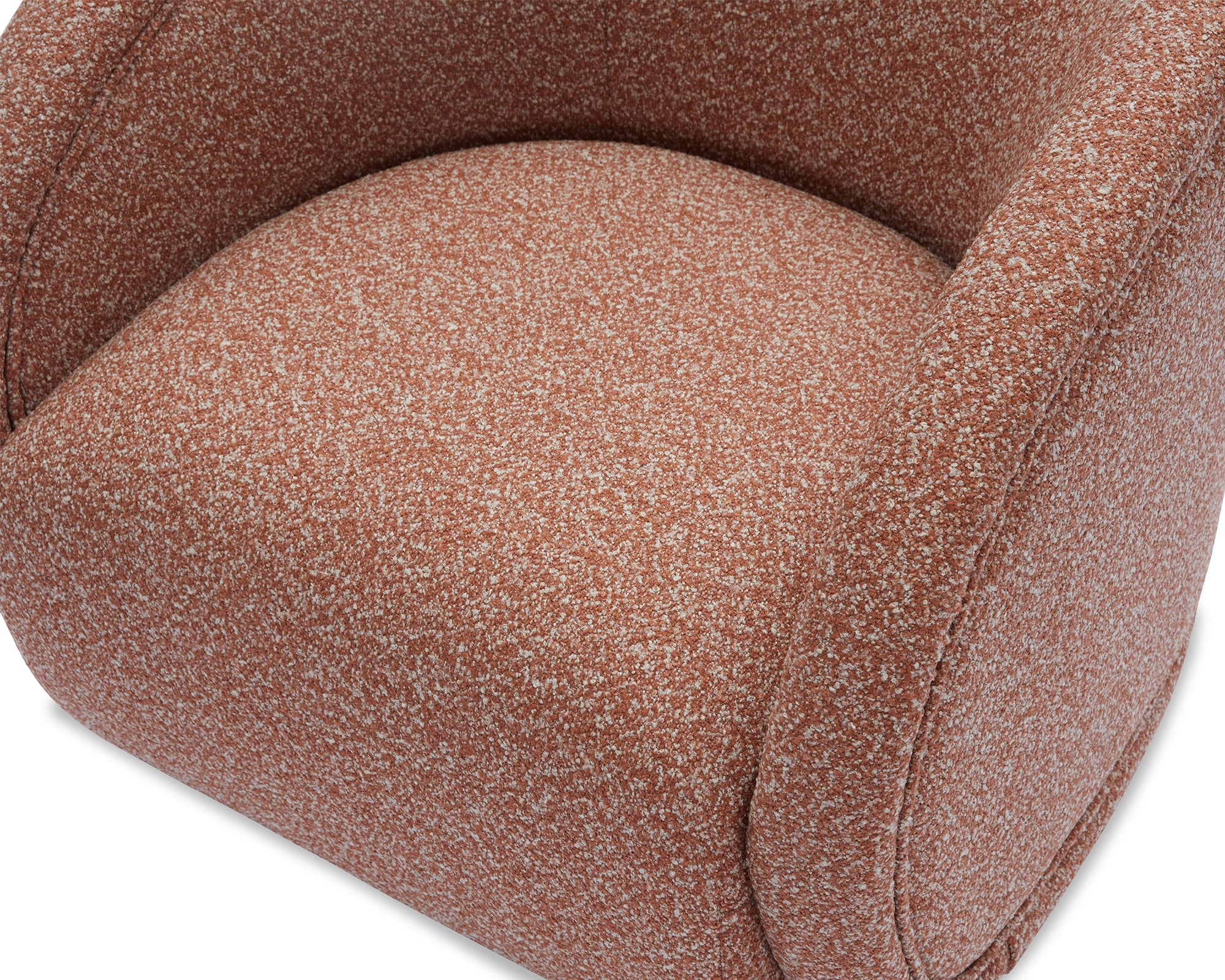 Alice Swivel Armchair - Capella Clay Boucle & Matt Black Metal