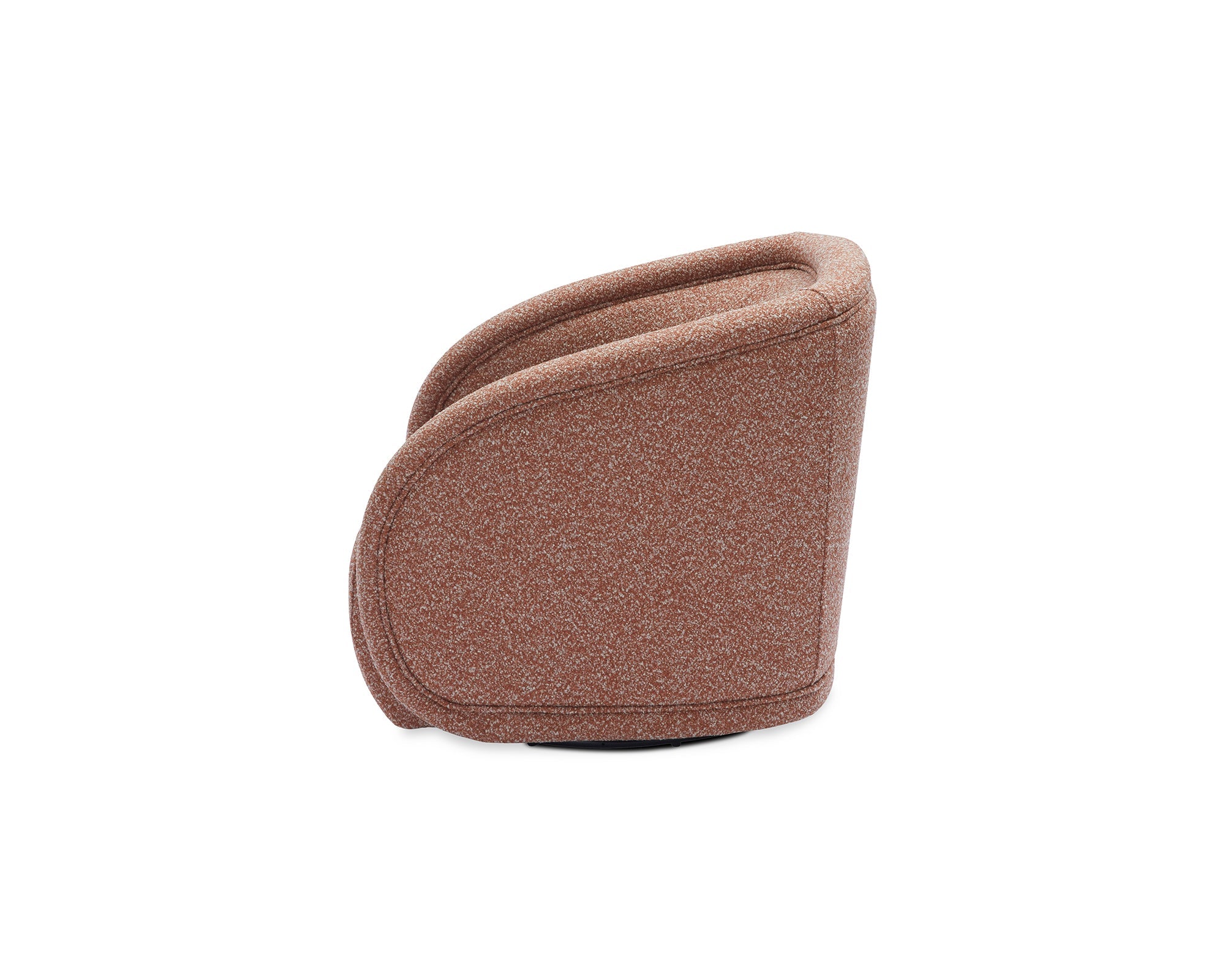 Alice Swivel Armchair - Capella Clay Boucle & Matt Black Metal
