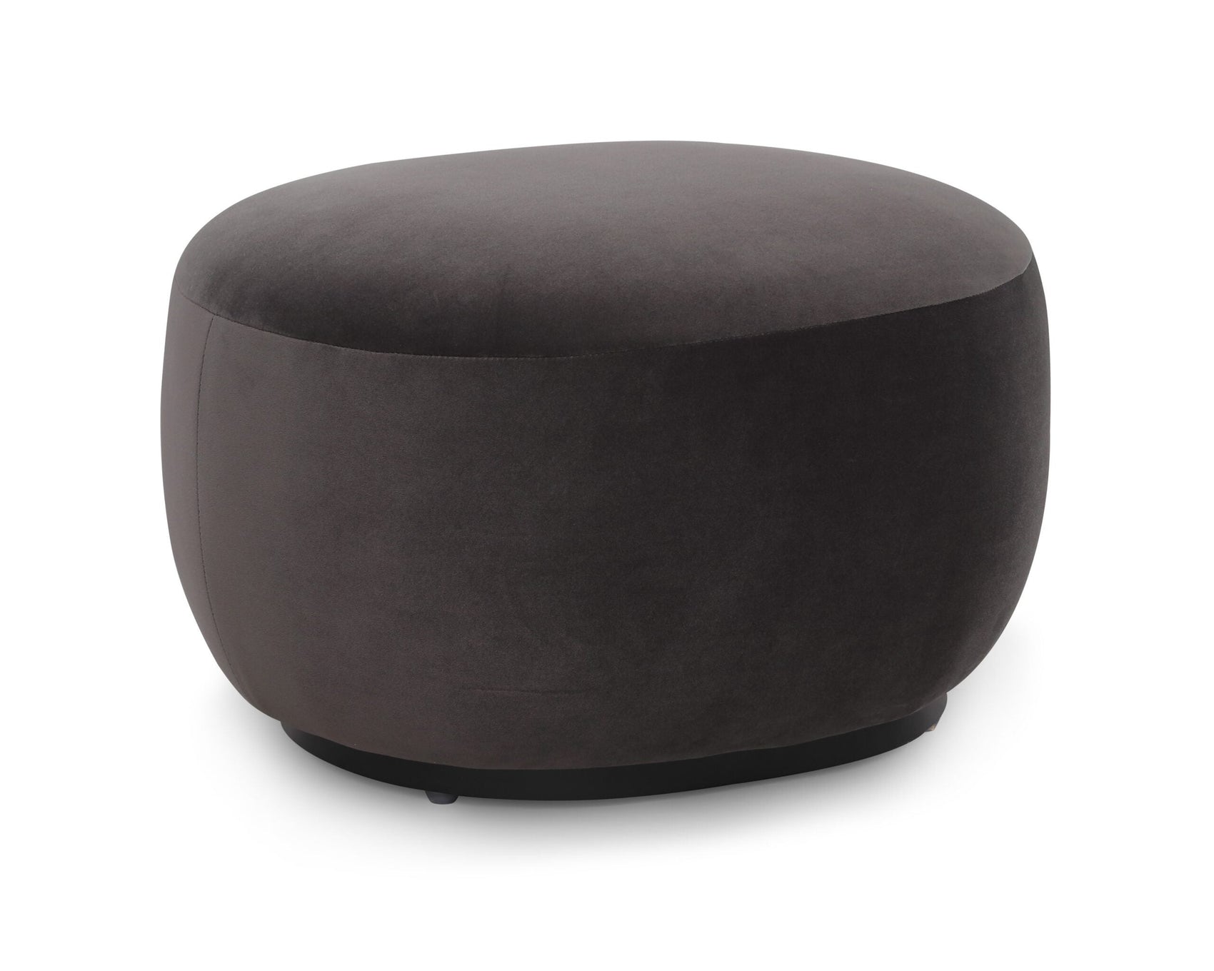Polter Kaster II Slate Grey Velvet Ottoman
