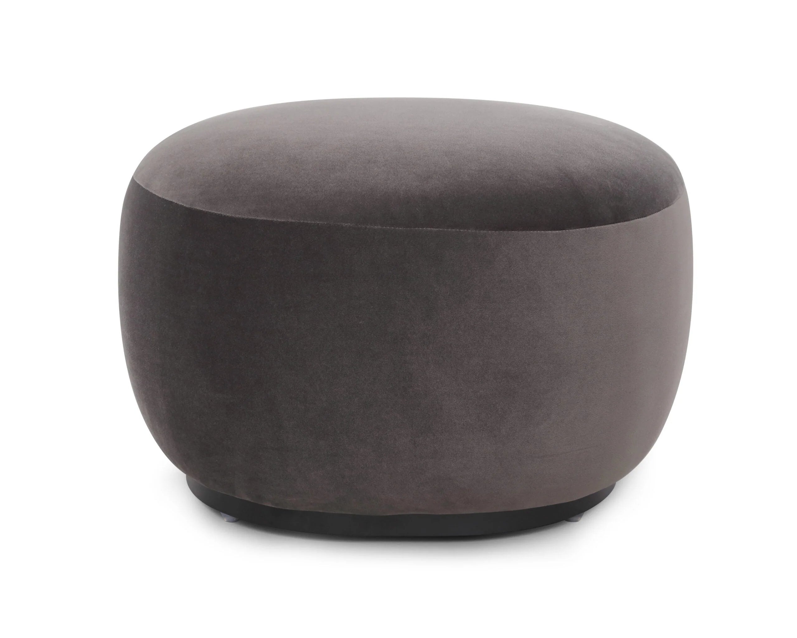 Polter Kaster II Slate Grey Velvet Ottoman