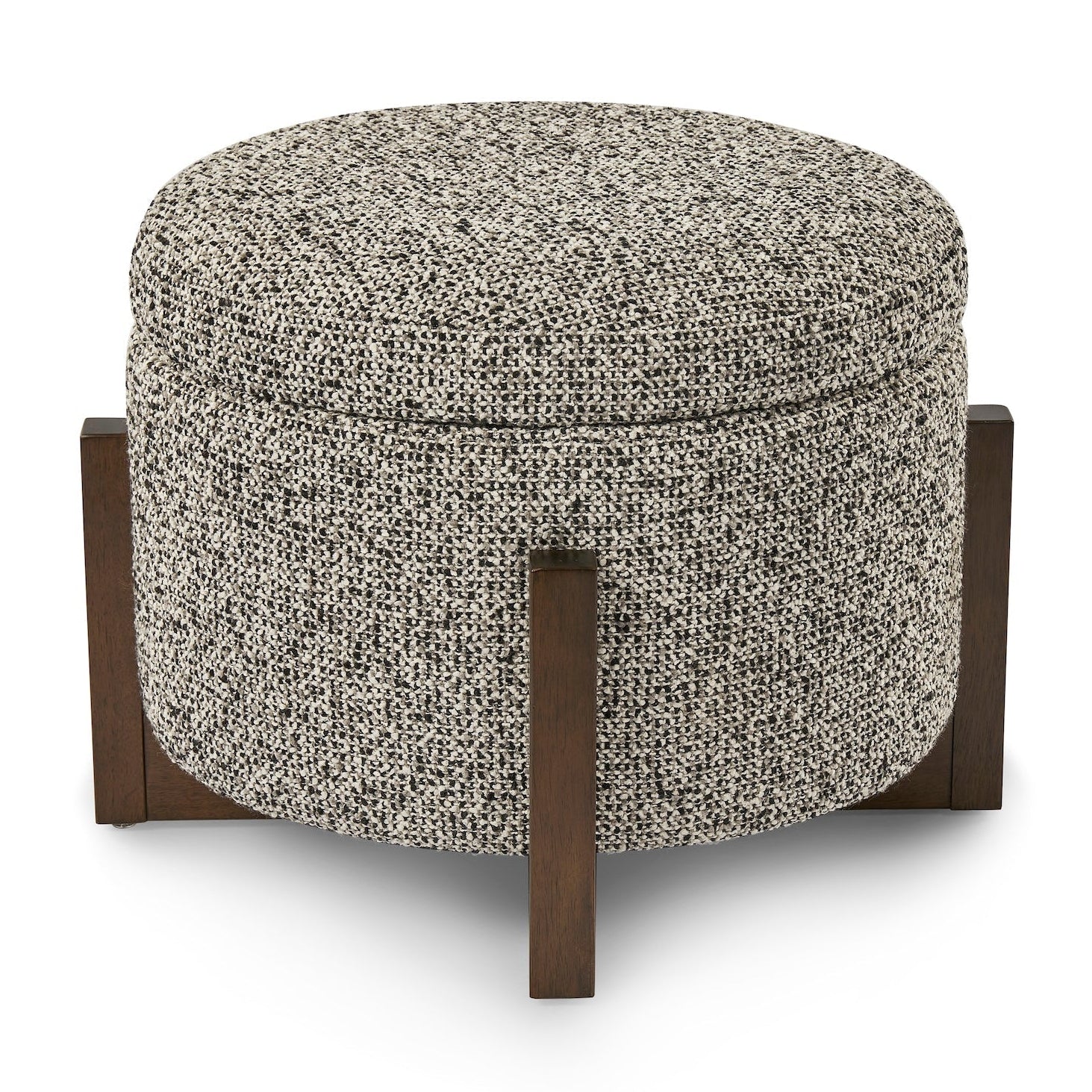 Asti Dexter Sparkle Stone Linen Look & Ash Wood Ottoman