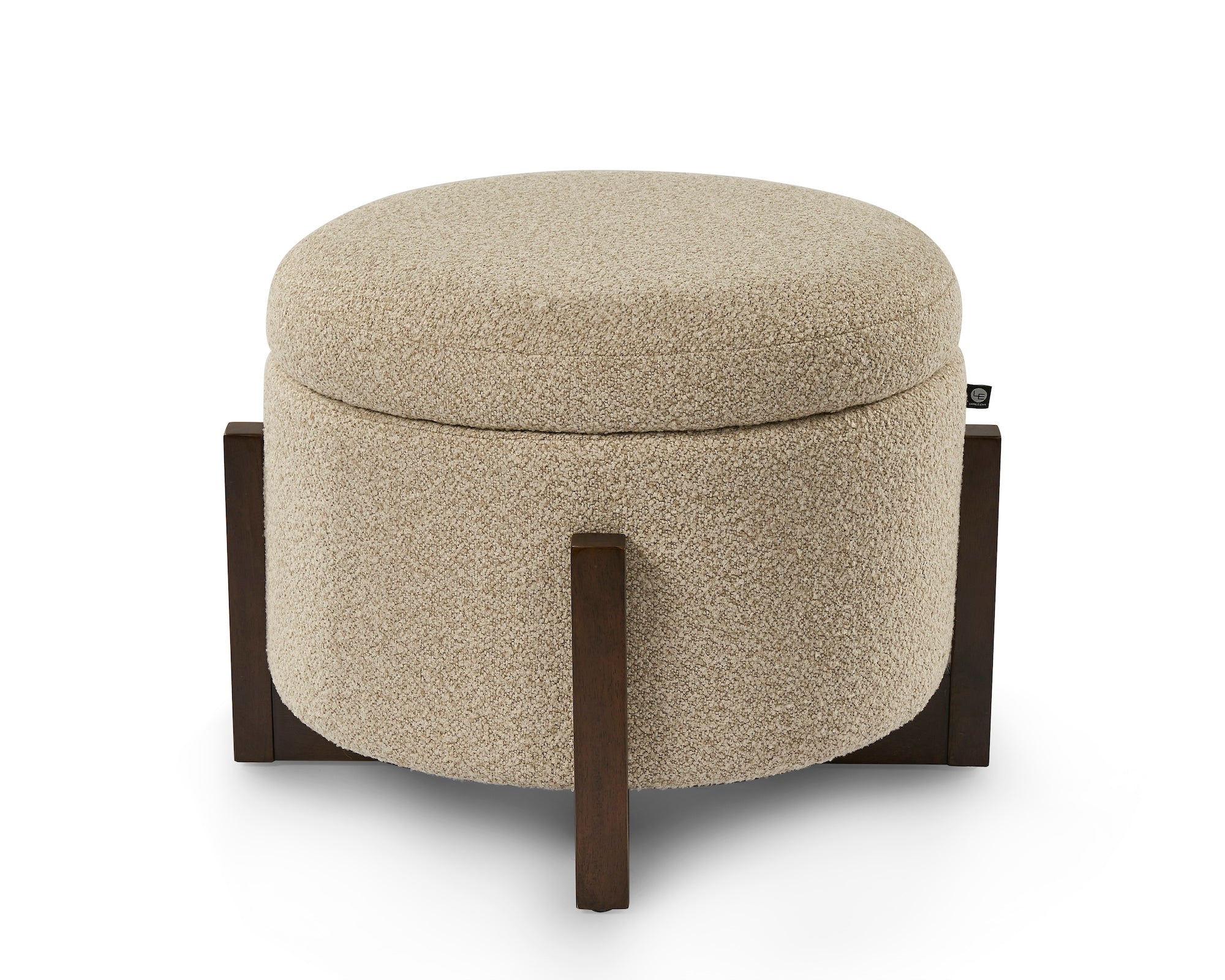 Asti Ottoman - Capella Sand/Ash Wood