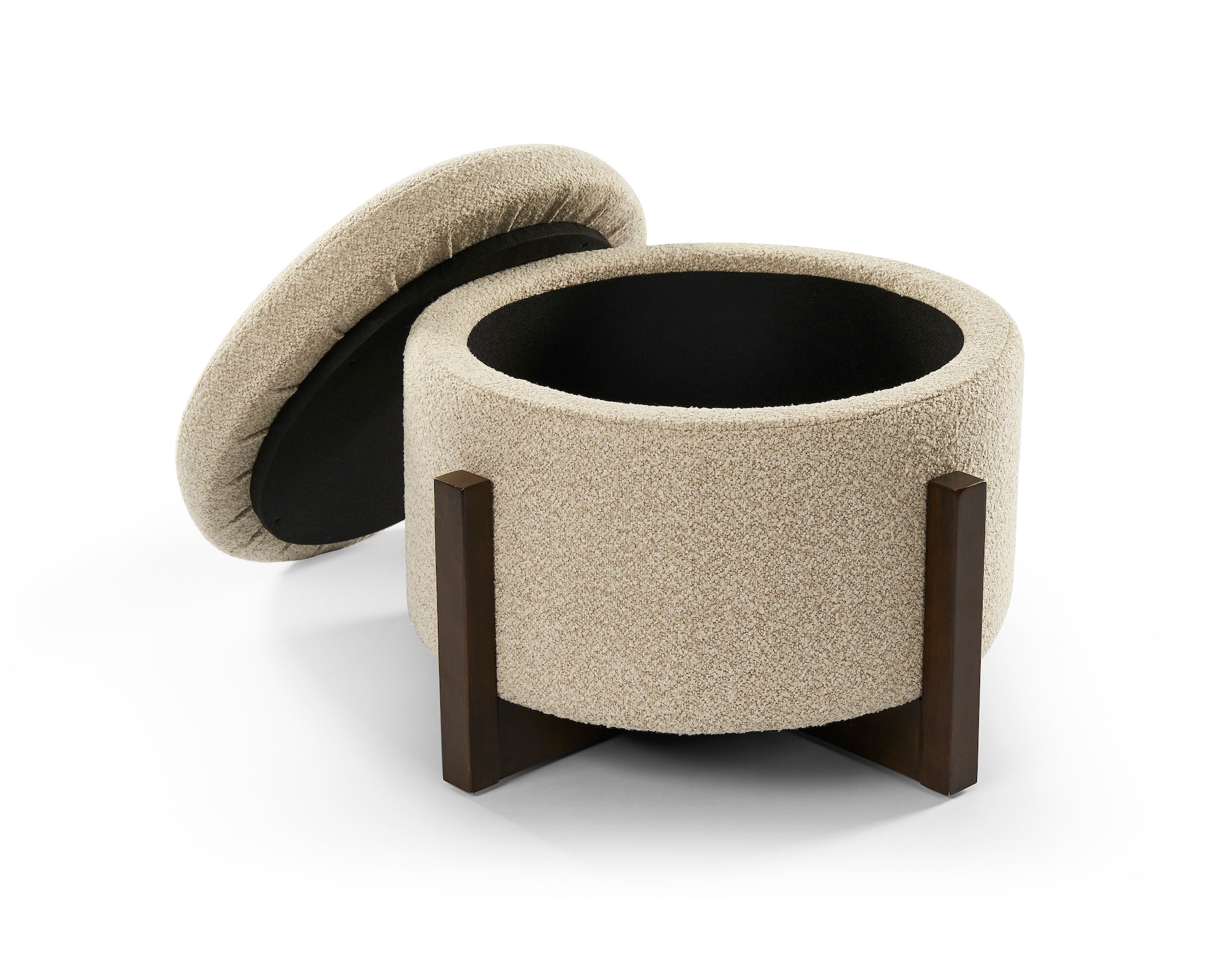 Asti Ottoman - Capella Sand/Ash Wood