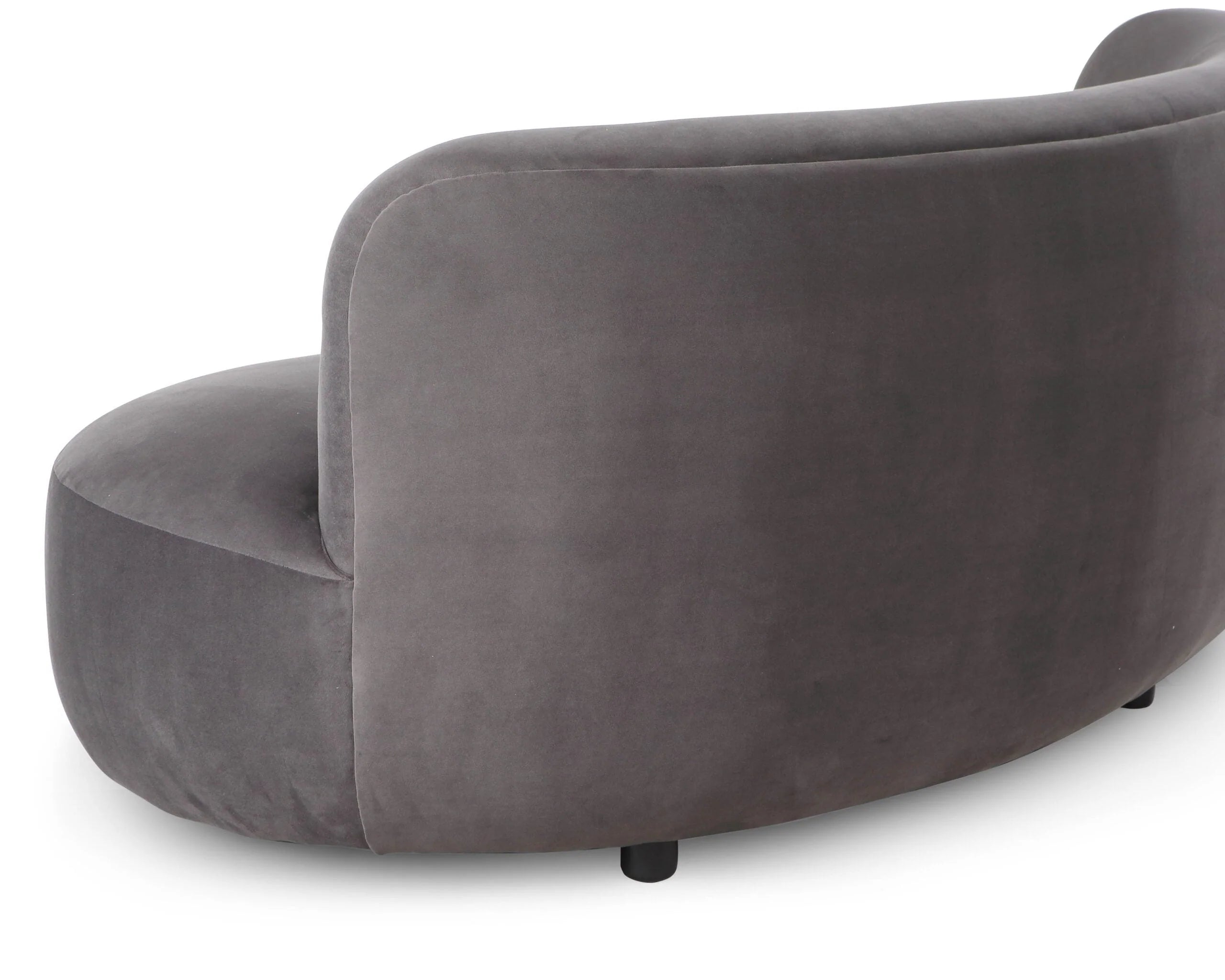 Polter Kaster II Slate Grey Velvet 3 Seater Sofa