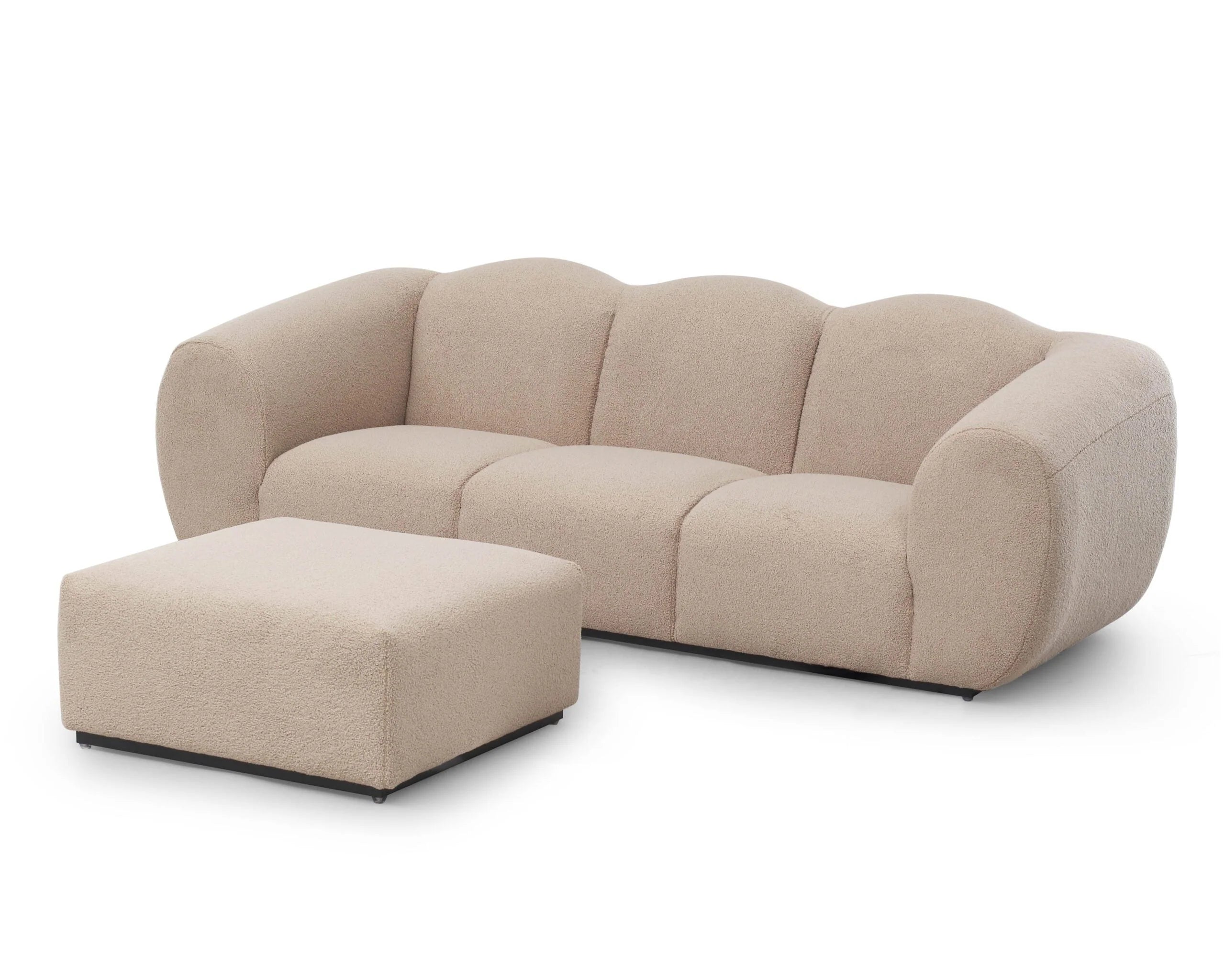 Kendal Alpaca Taupe Chenille 3 Seater Sofa