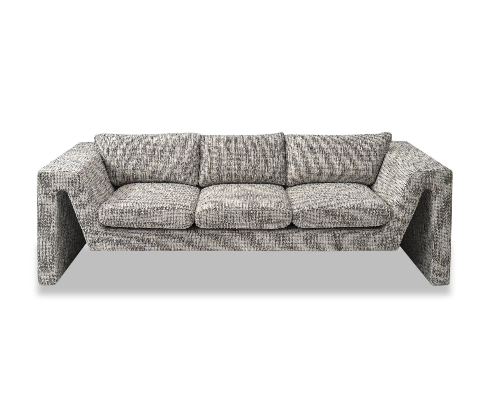 Manu Sherpa Grey Chenille 3 Seater Sofa