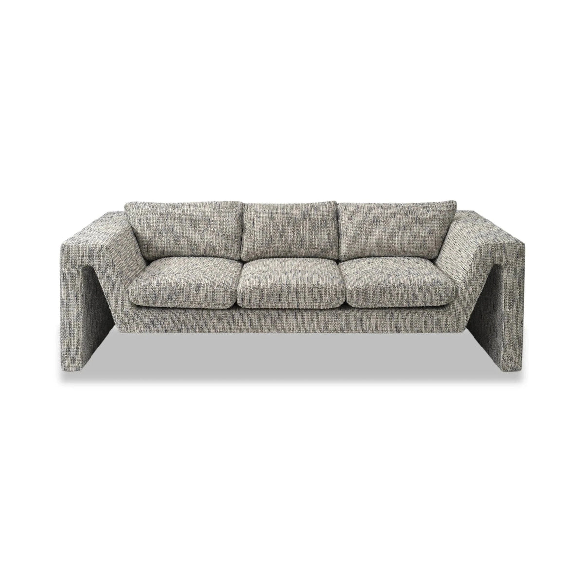 Manu Sherpa Grey Chenille 3 Seater Sofa
