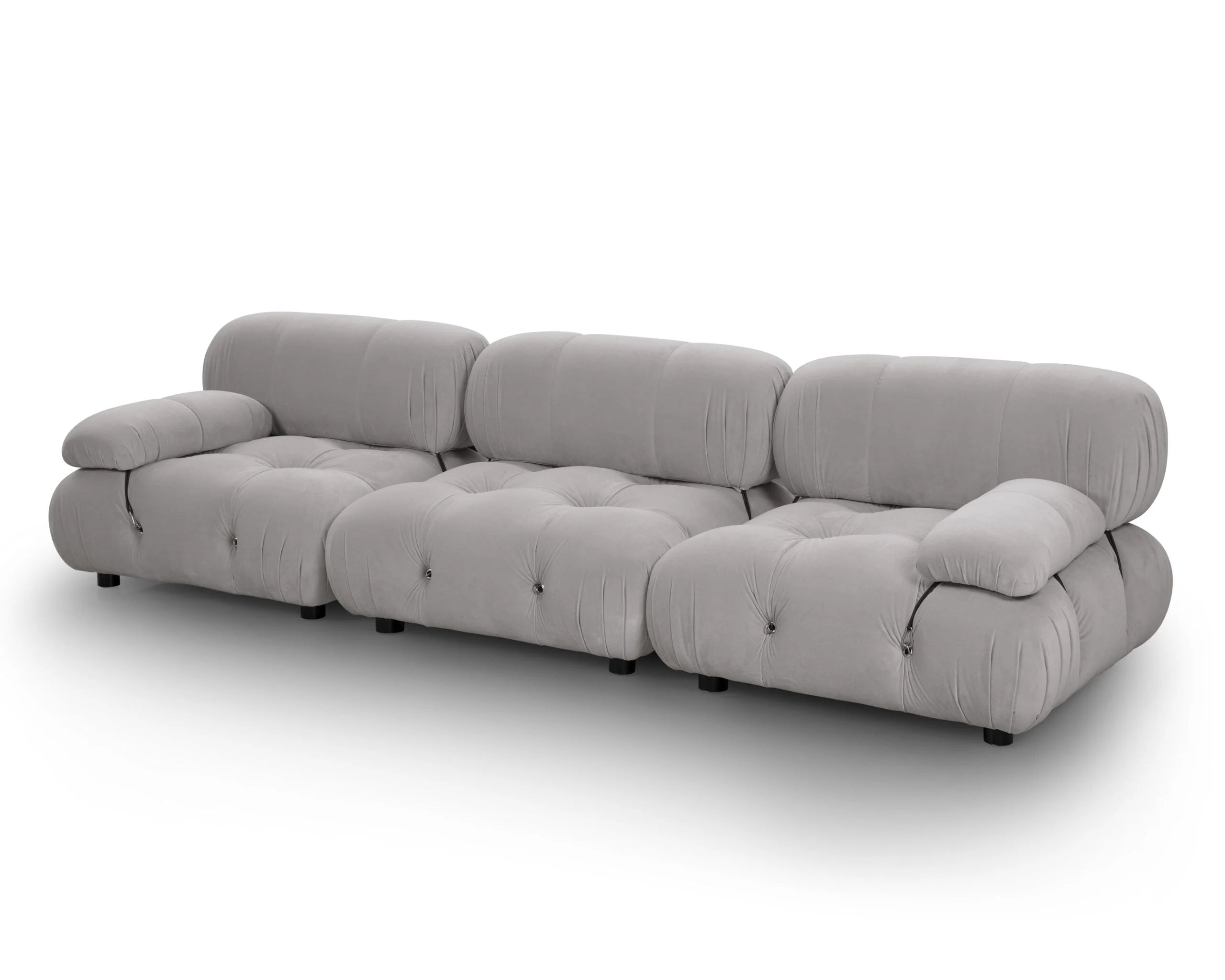 Combo Baxter Stone Velvet 3 Seater Sofa