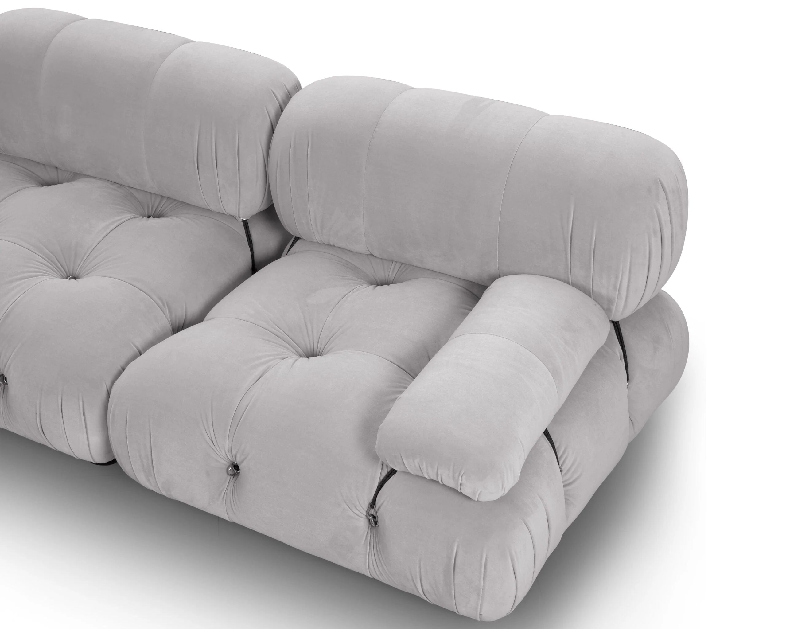 Combo Baxter Stone Velvet 3 Seater Sofa