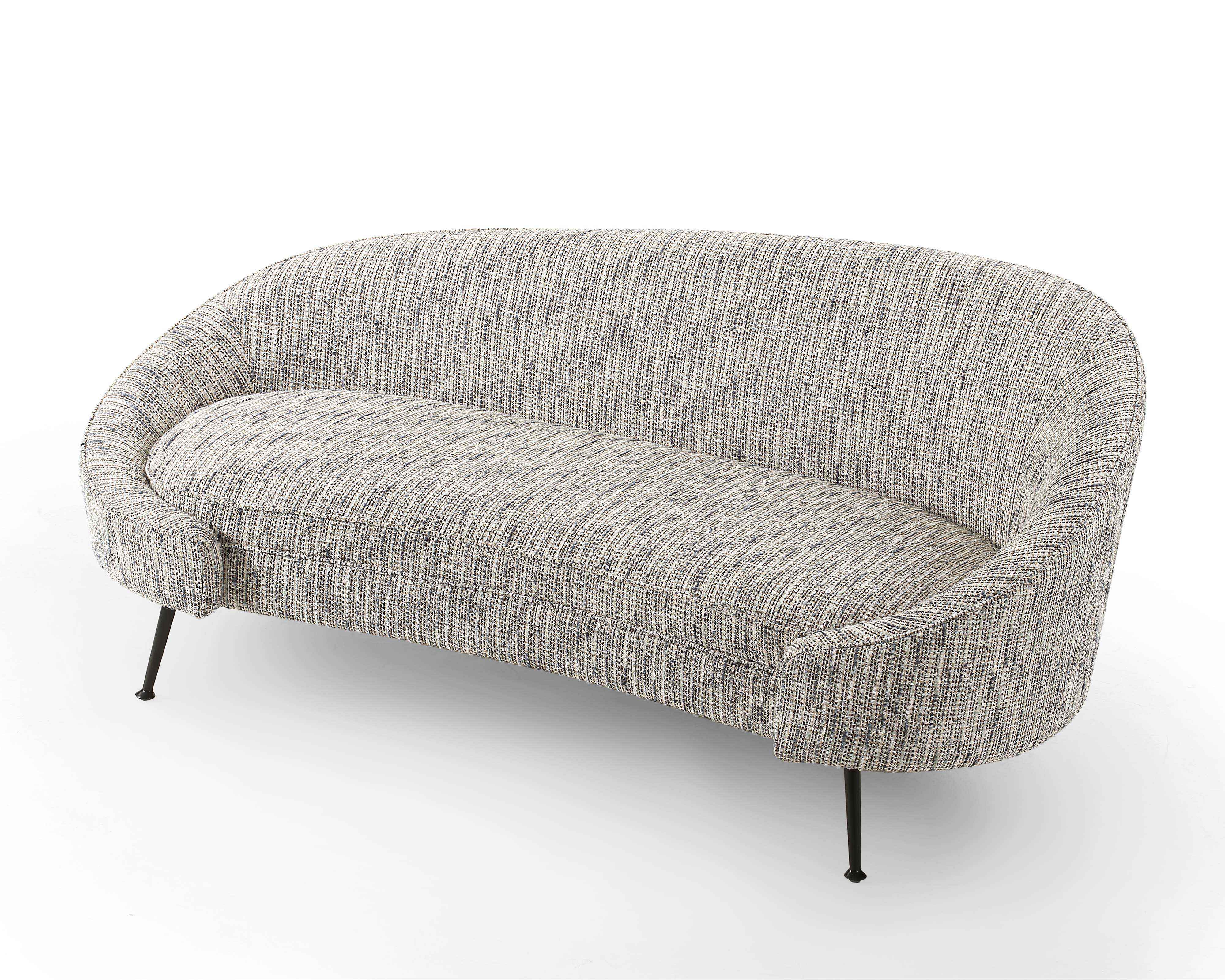 Aspen 2 Seater Sofa - Sherpa Grey & Matt Black