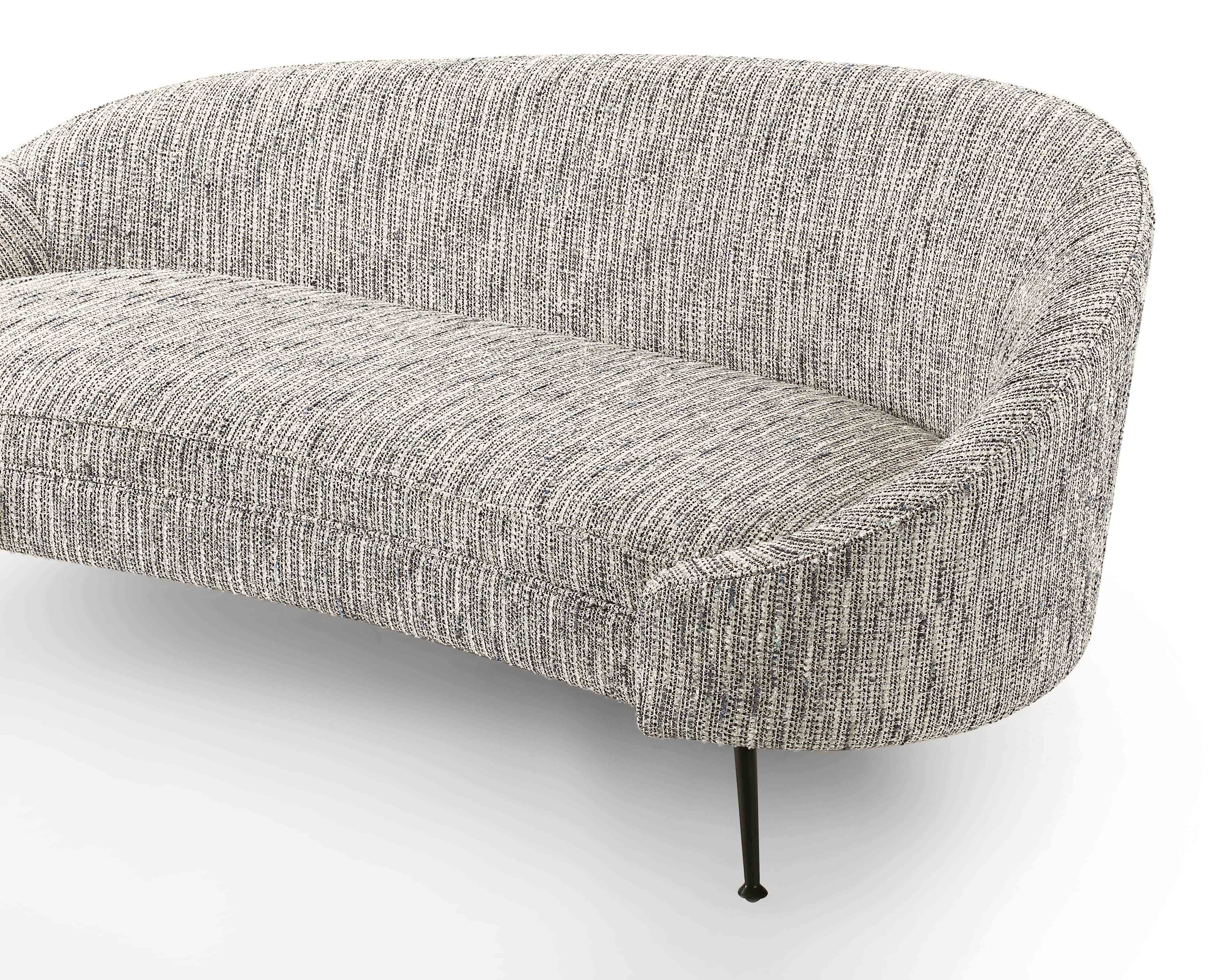 Aspen 2 Seater Sofa - Sherpa Grey & Matt Black