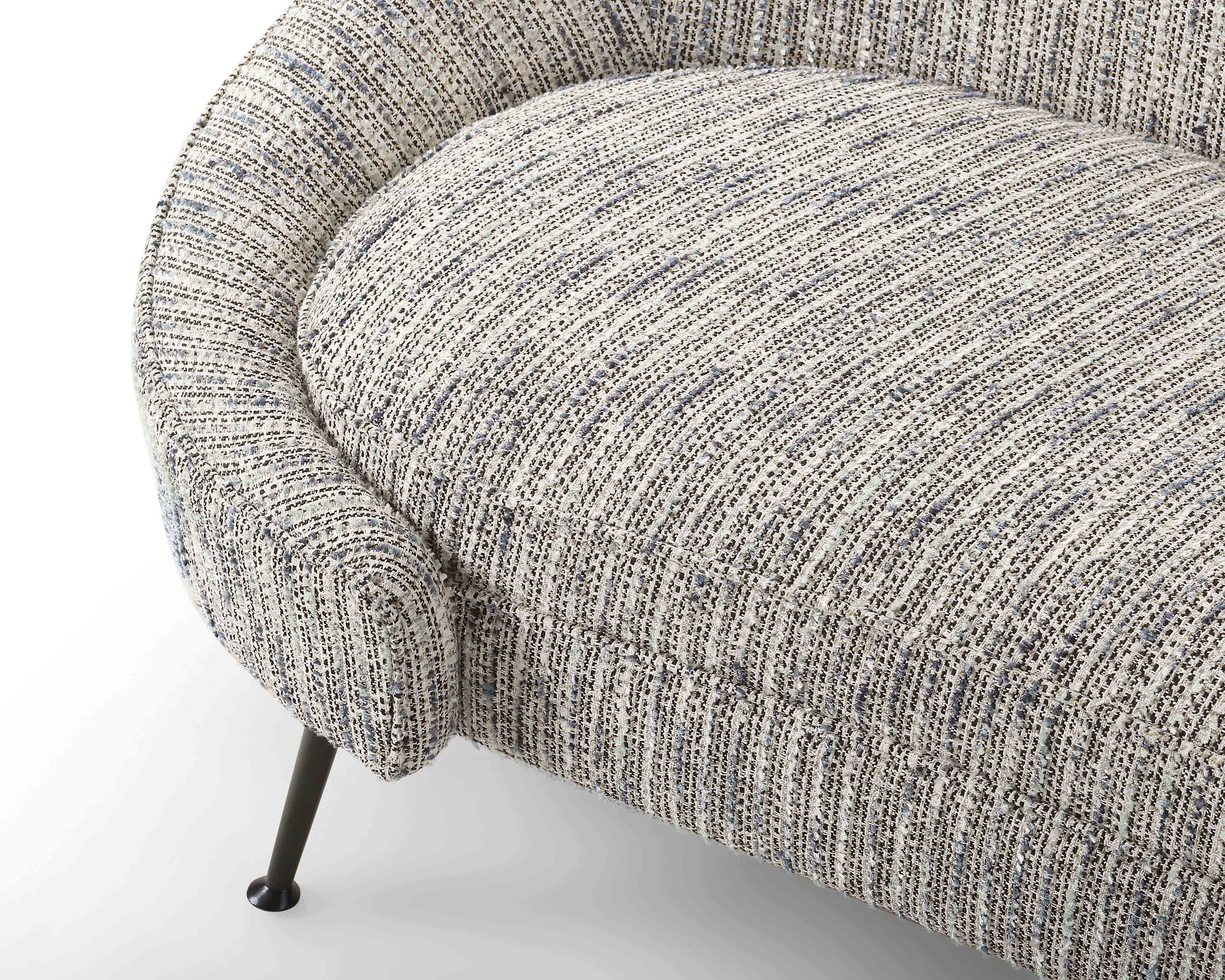 Aspen 2 Seater Sofa - Sherpa Grey & Matt Black