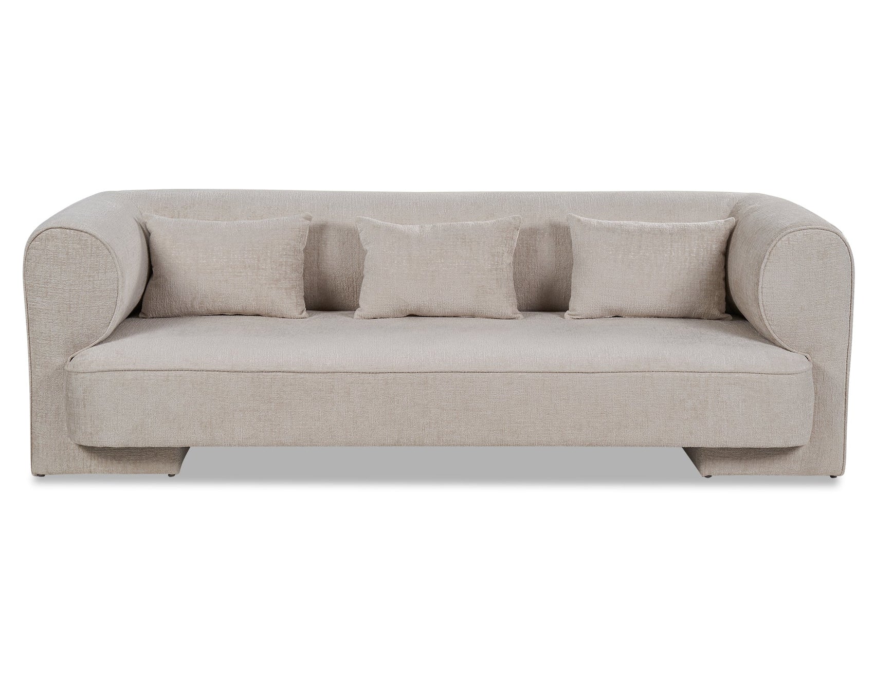 Mitho Bennet Taupe Chenille 3 Seater Sofa