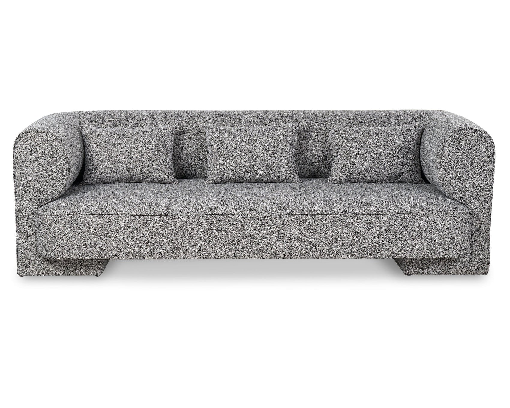 Mitho Cordoba Speckle Grey Chenille 3 Seater Sofa